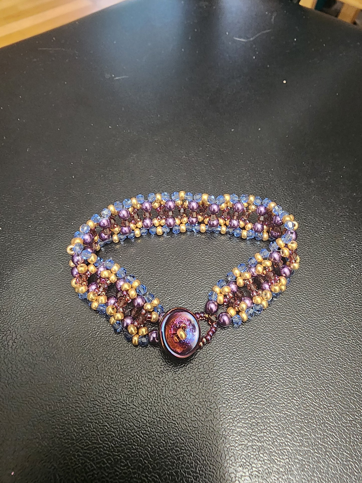 Glass beaded bracelet