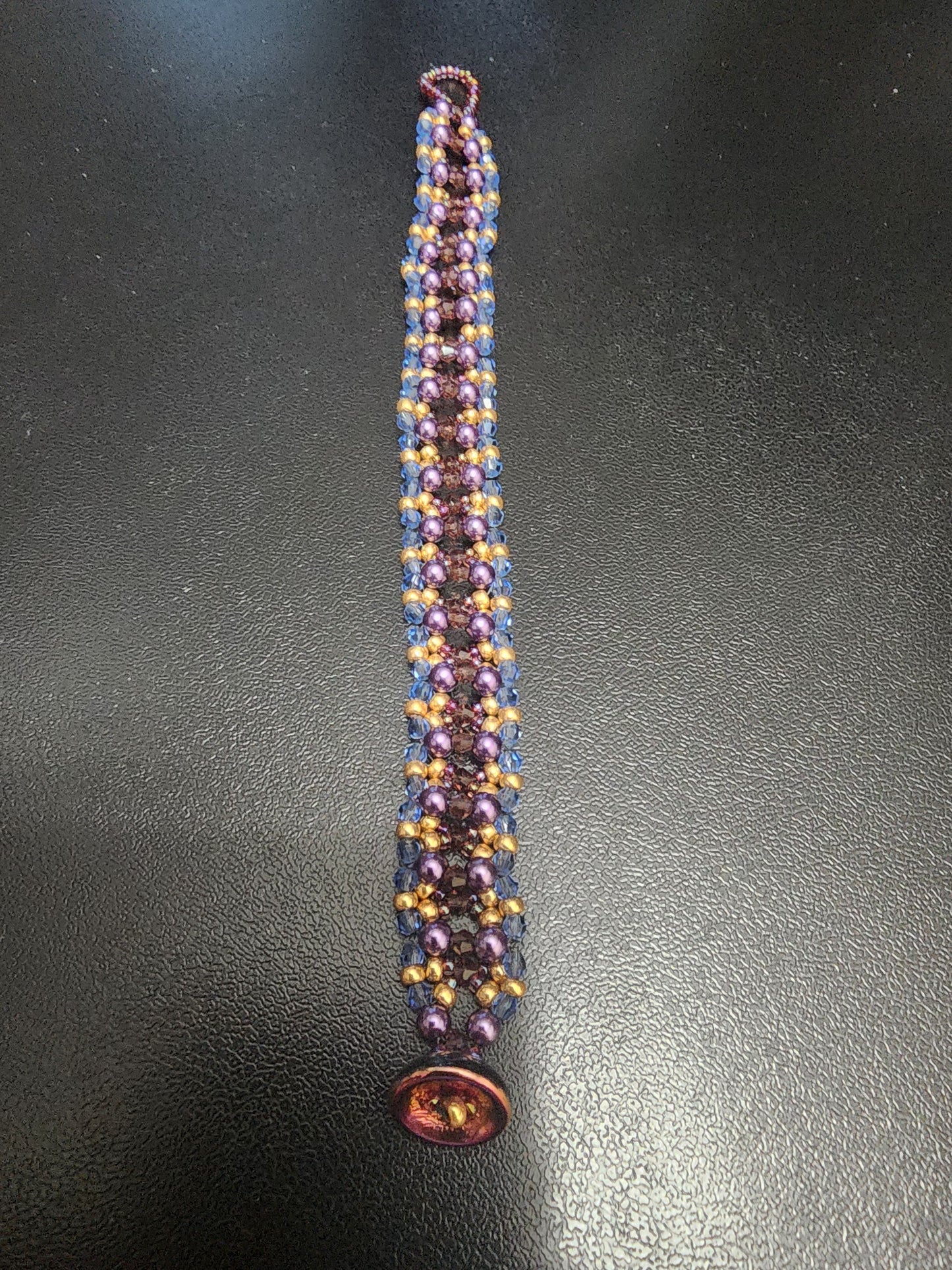 Glass beaded bracelet