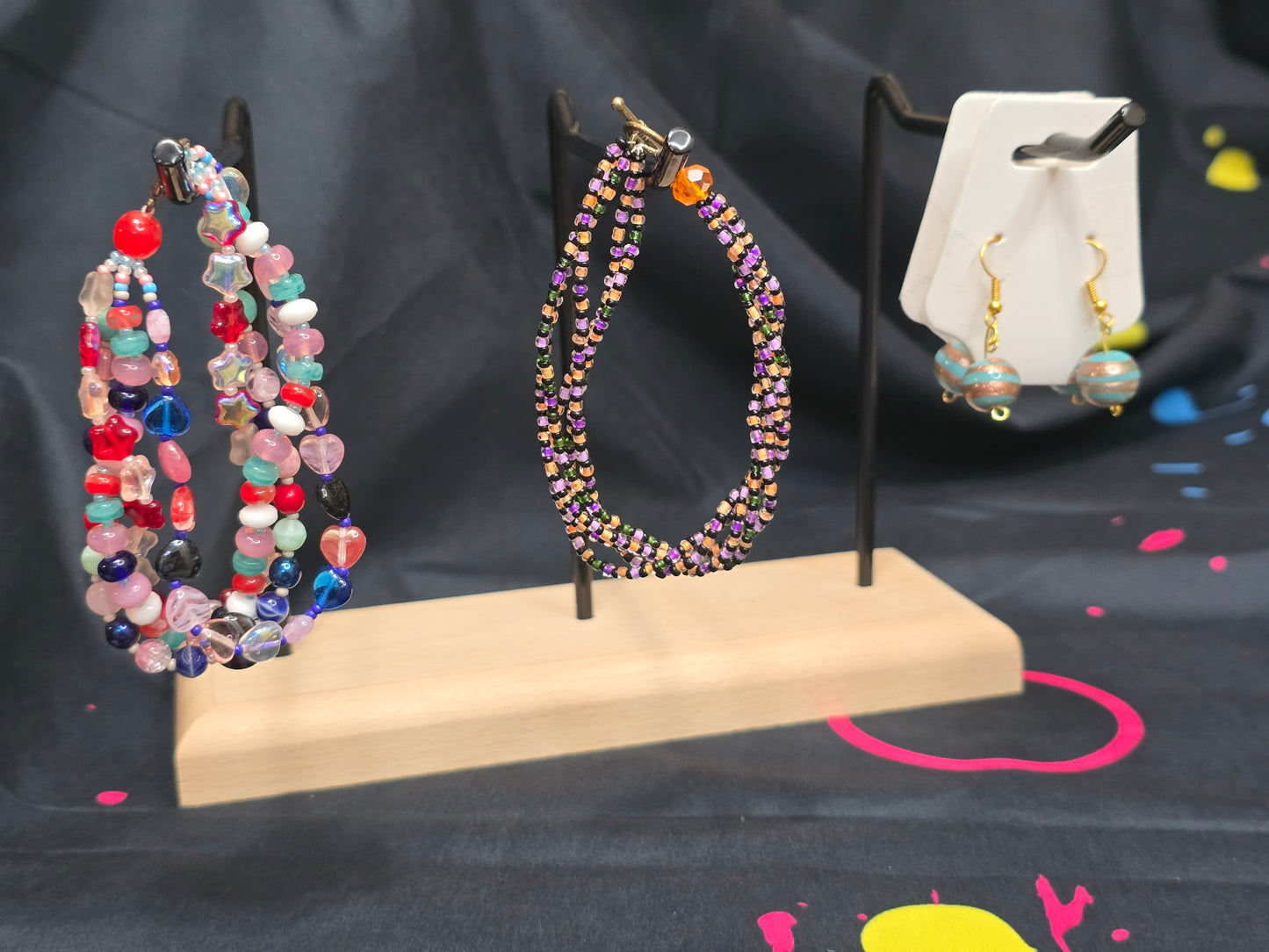 Glass beaded bracelet