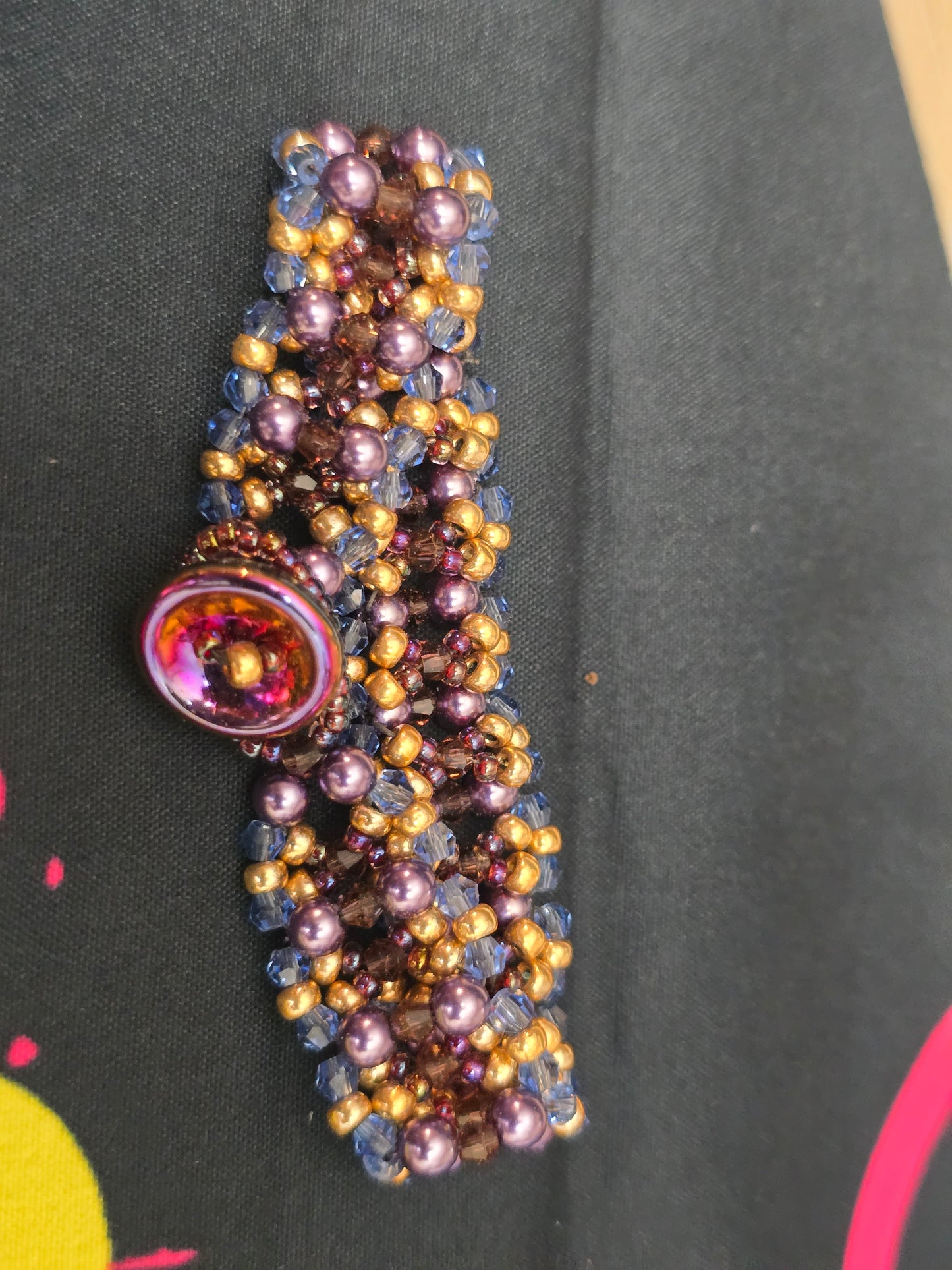 Glass beaded bracelet