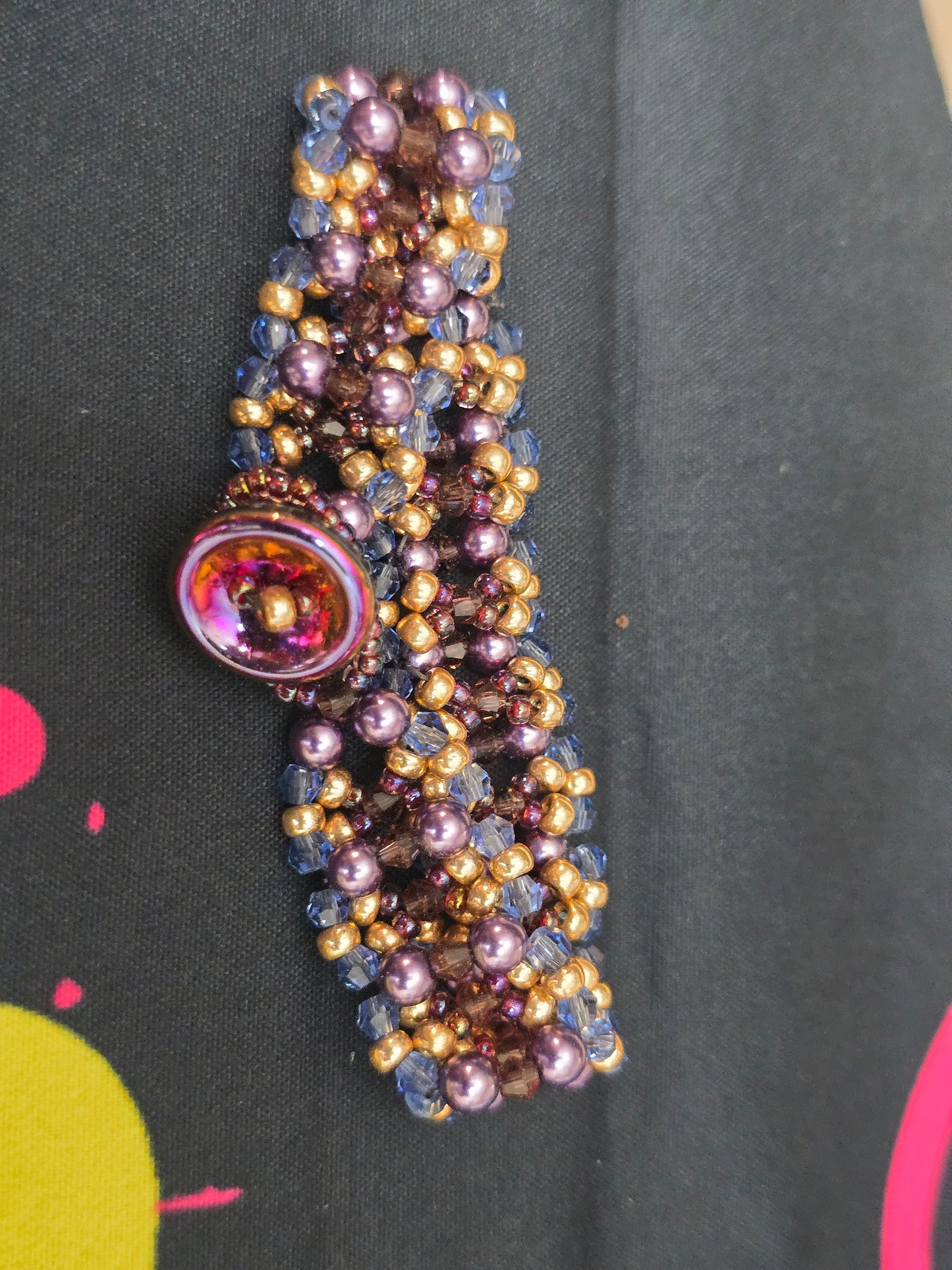 Glass beaded bracelet