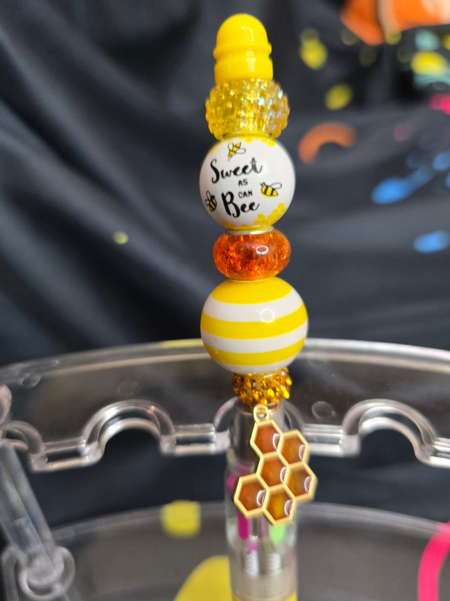 Multi-ink bubblegum beaded pens