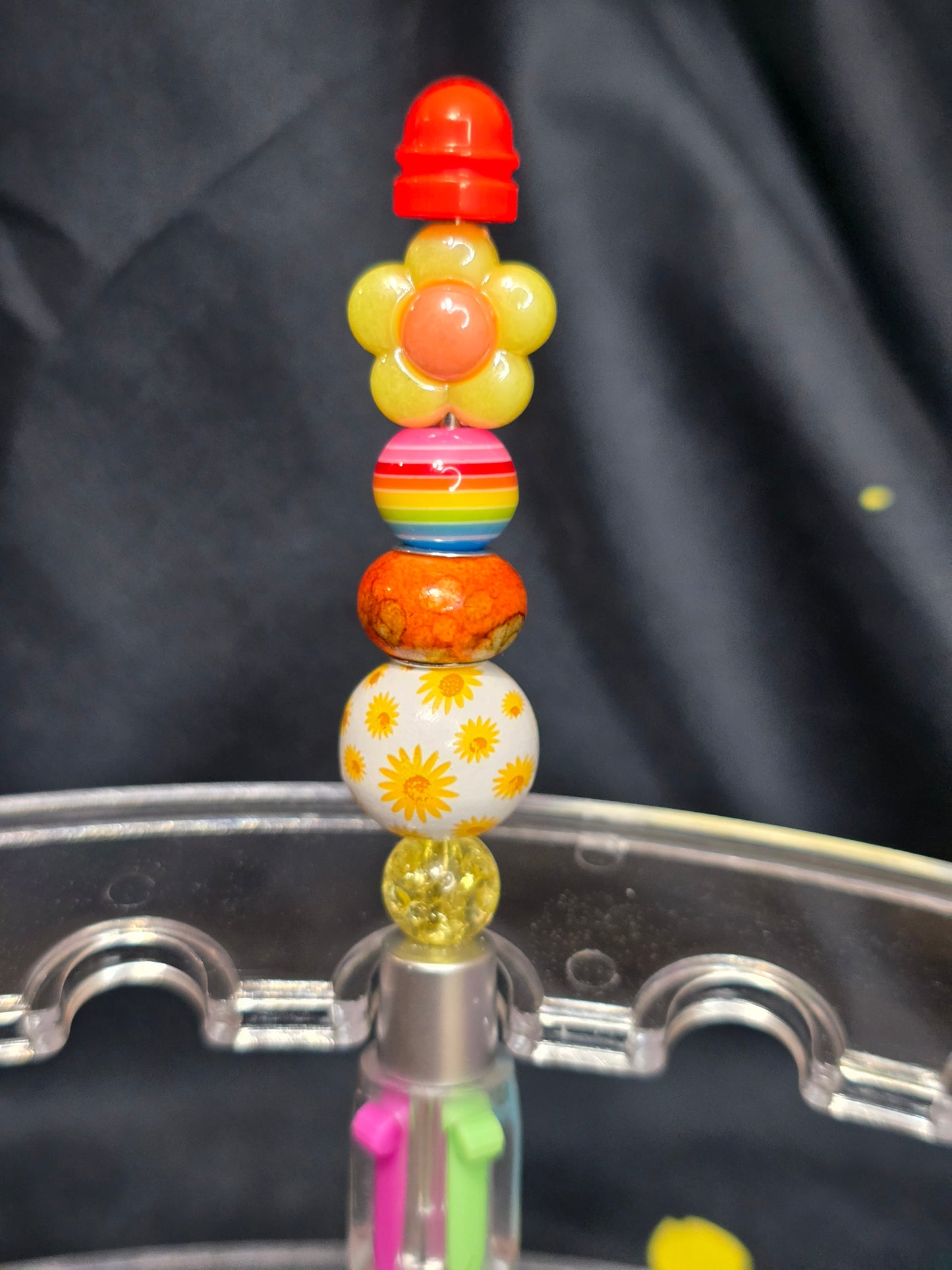 Multi-ink bubblegum beaded pens