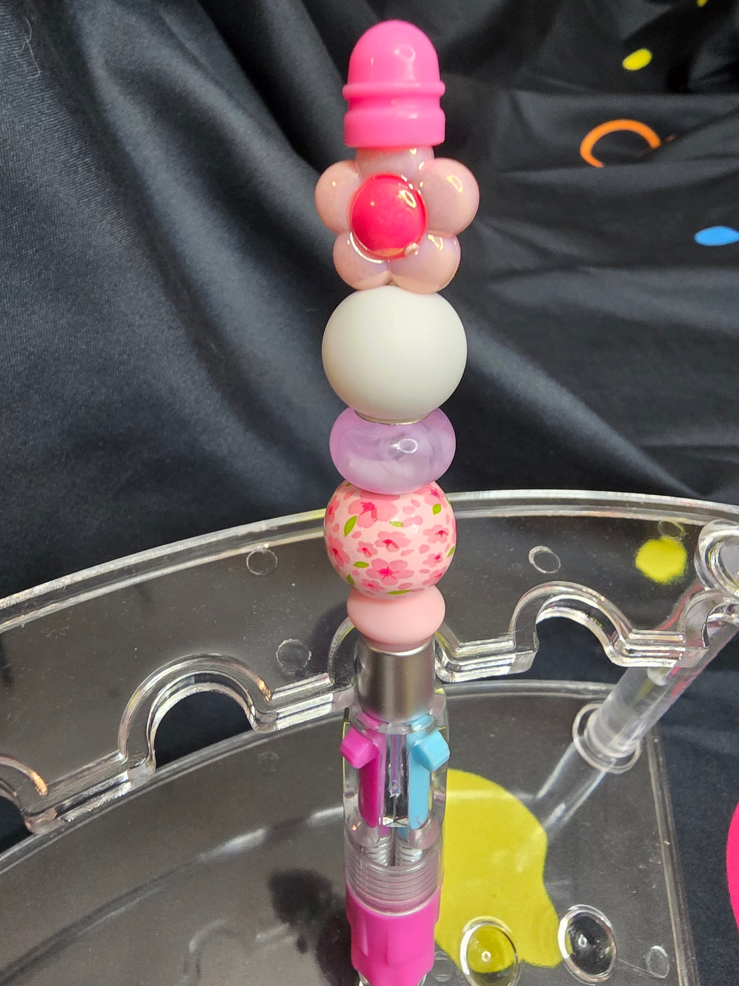 Multi-ink bubblegum beaded pens