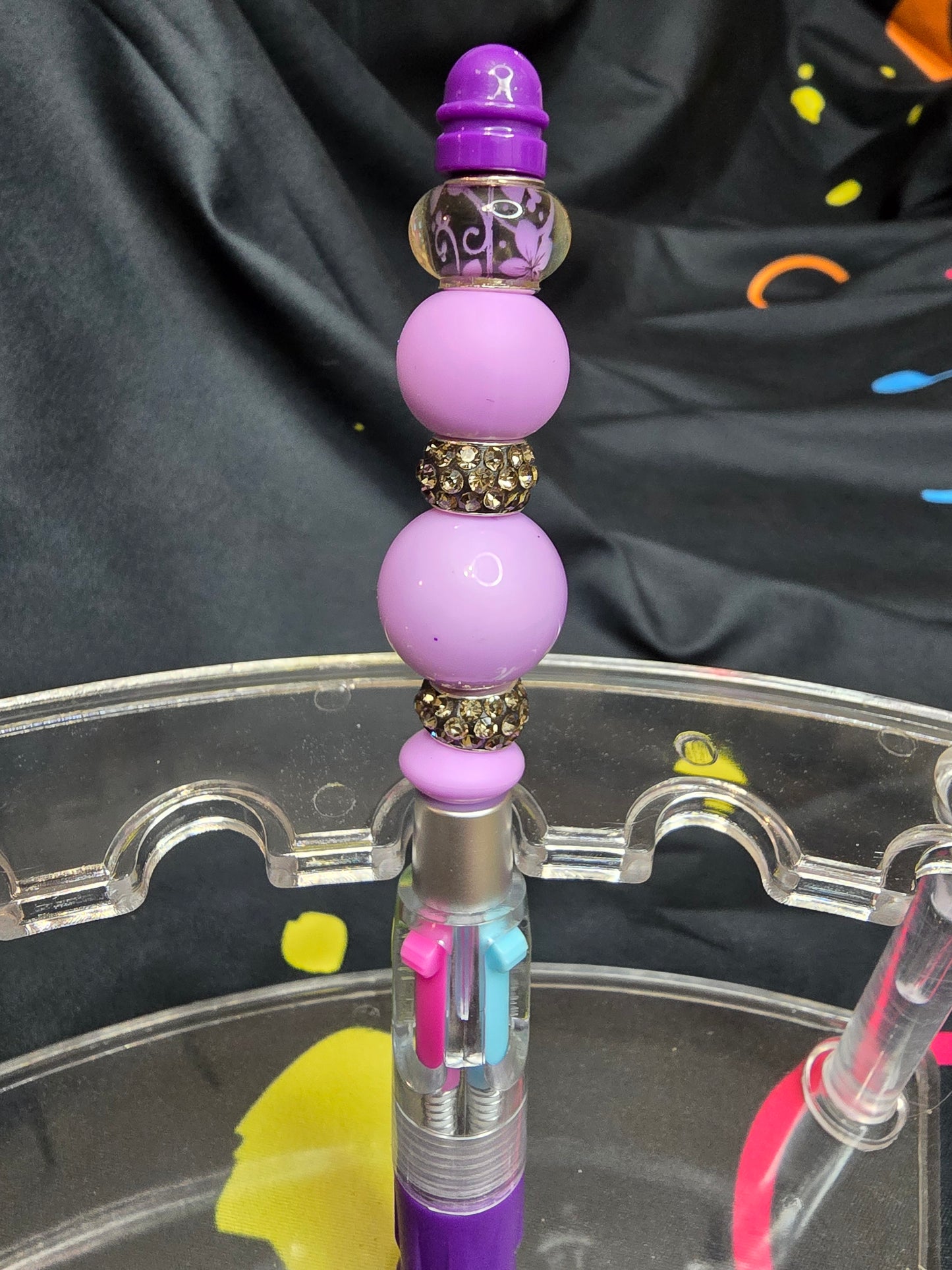 Multi-ink bubblegum beaded pens