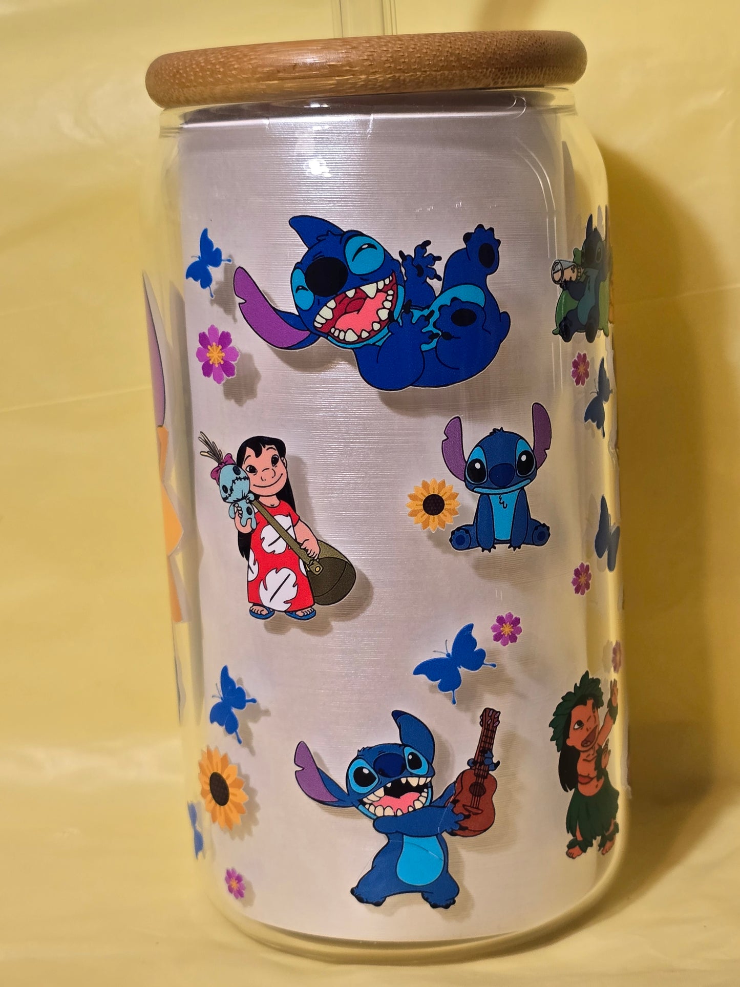 16 oz. Glass Stitch cup