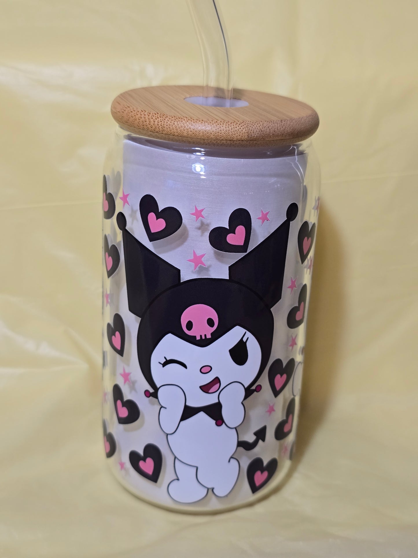 Kuromi 16 oz. Glass cup