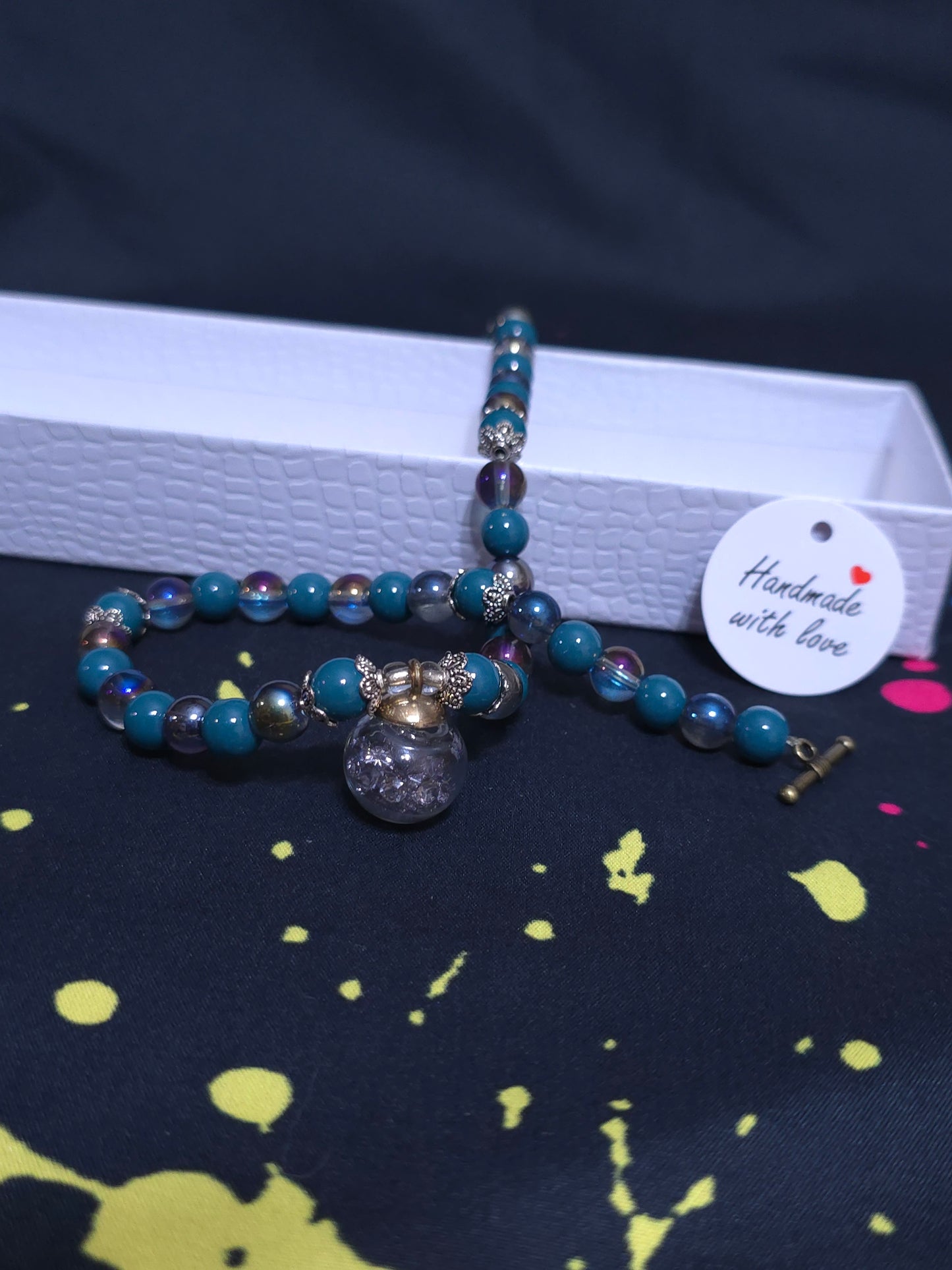 Crystal charm necklace