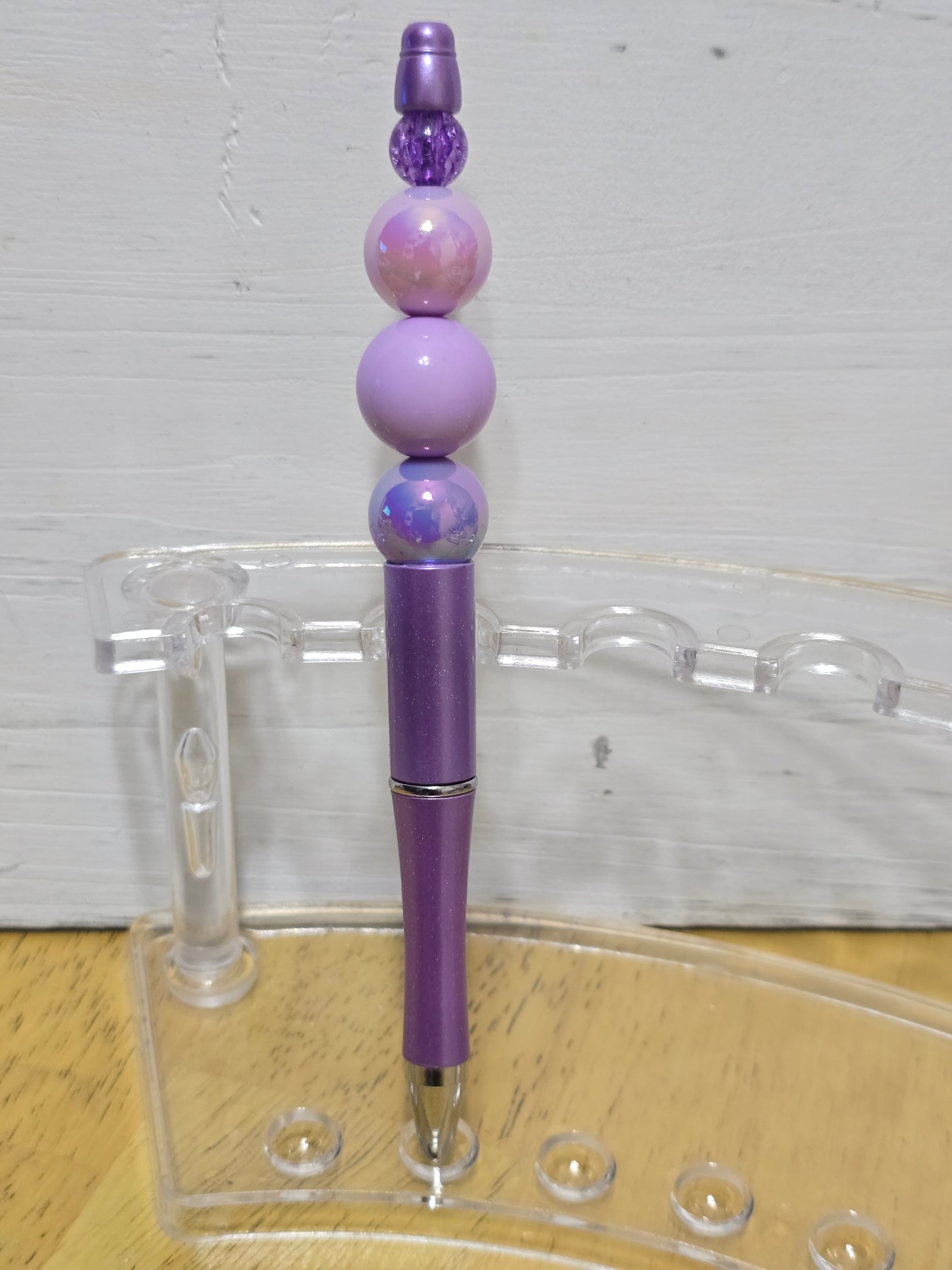 Purple bubblegum beaded pens