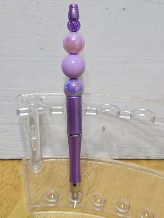 Purple bubblegum beaded pens