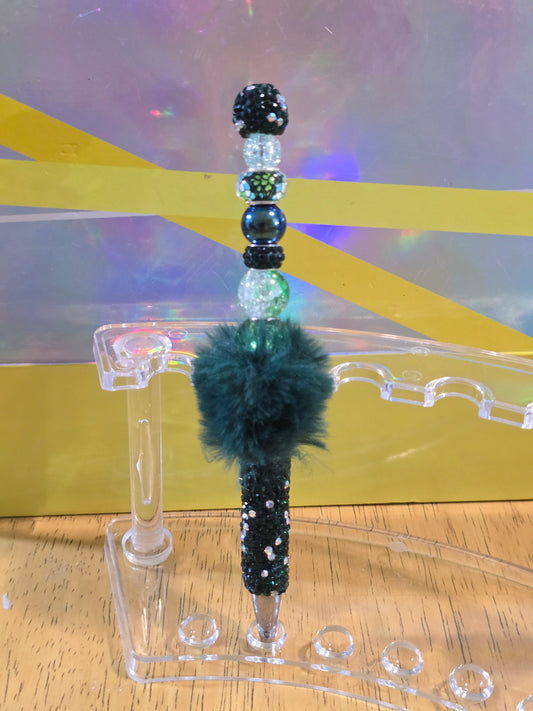 Fuzzy sparkly pens