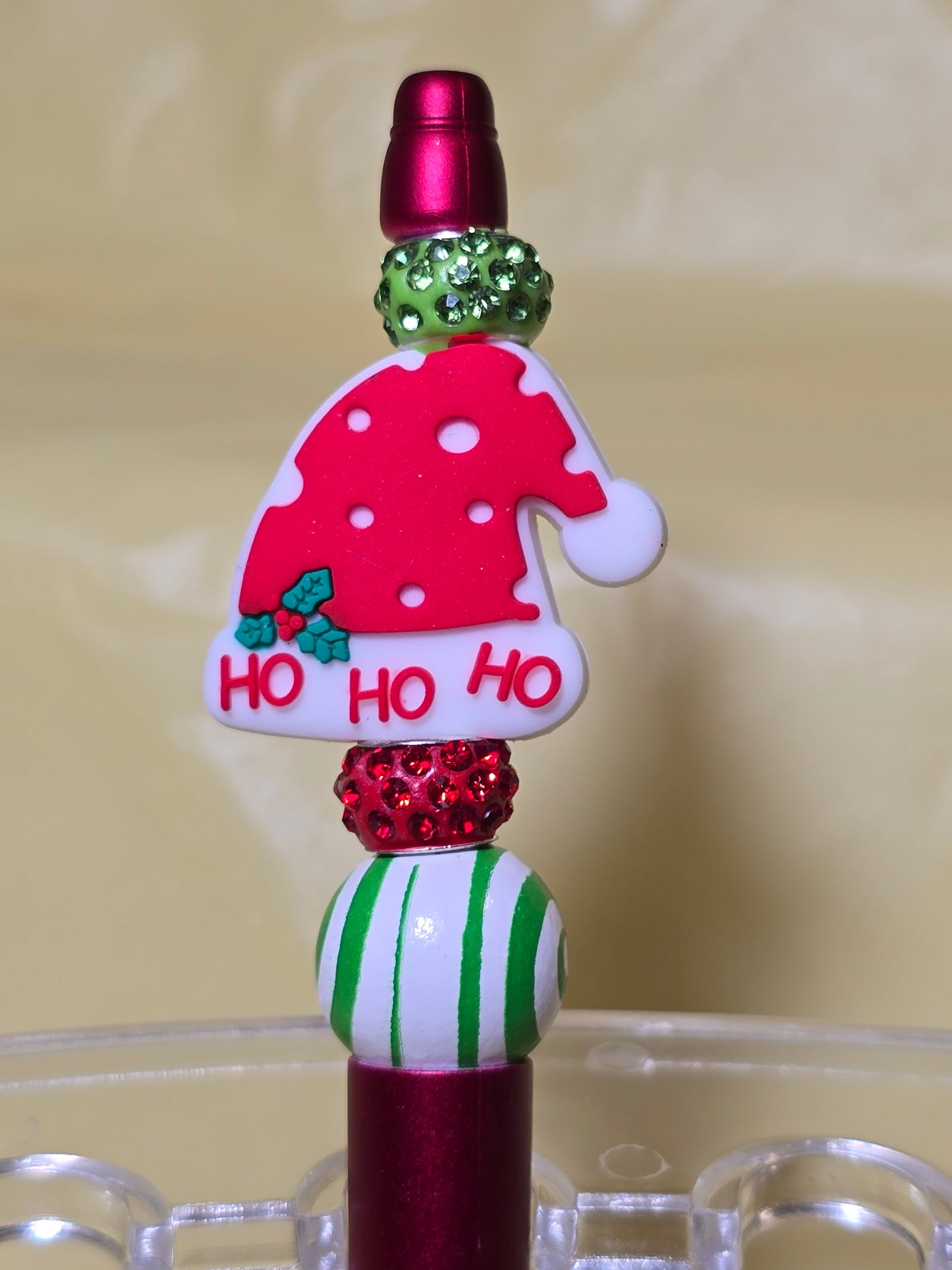 Christmas bubblegum beaded pens