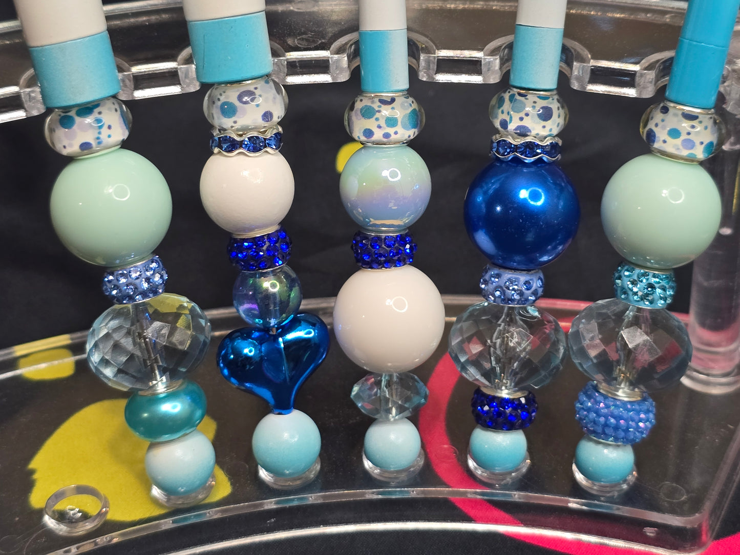 Bubblegum beaded makeup brushes