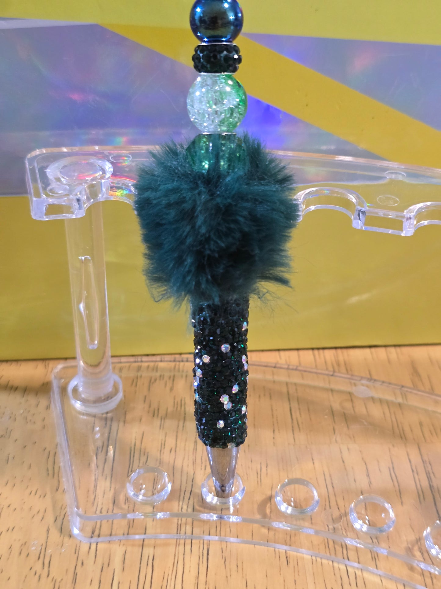 Fuzzy sparkly pens