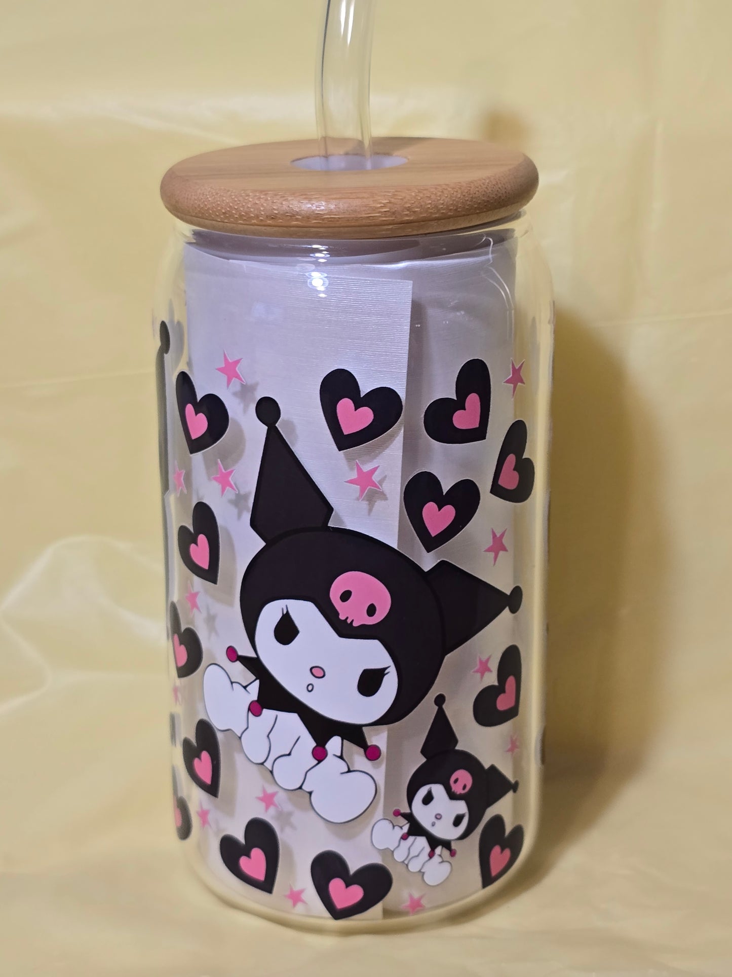 Kuromi 16 oz. Glass cup