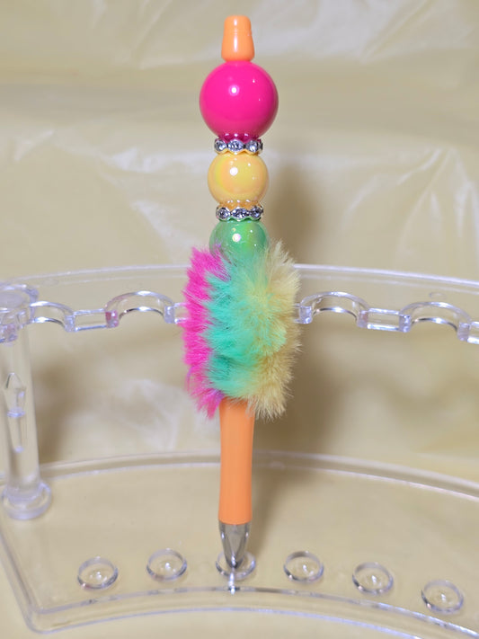 Colorful fuzzy pens