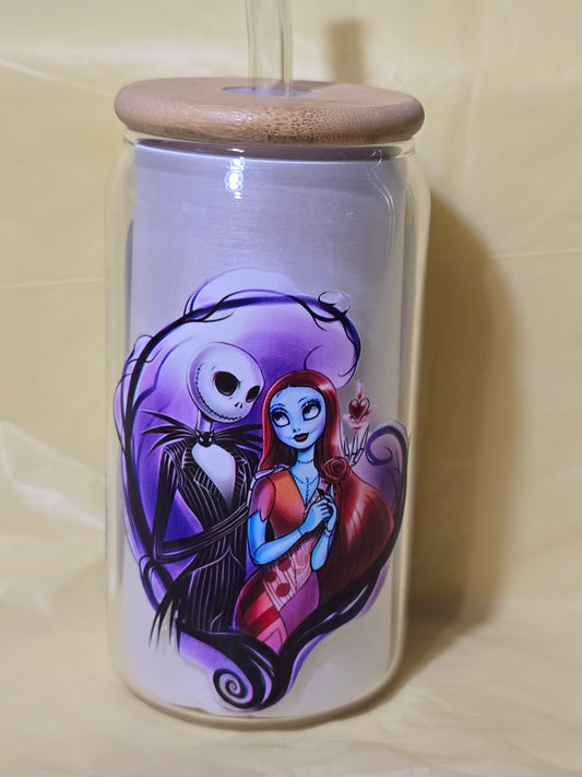 Nightmare before Christmas 16 oz. Glass cup
