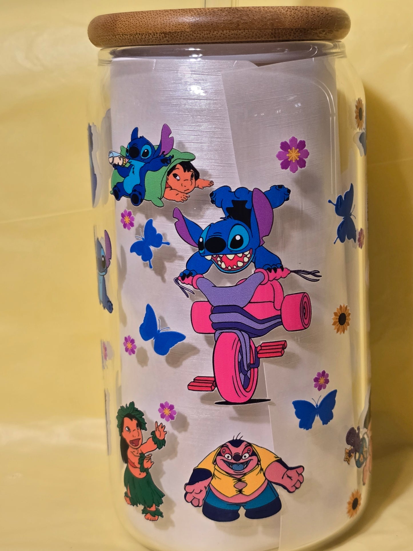 16 oz. Glass Stitch cup