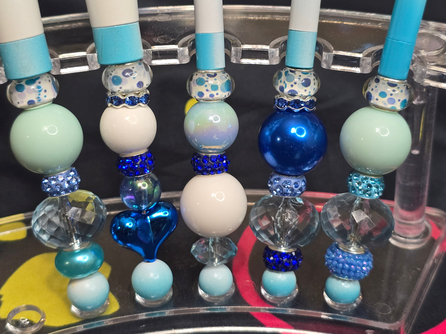 Bubblegum beaded makeup brushes