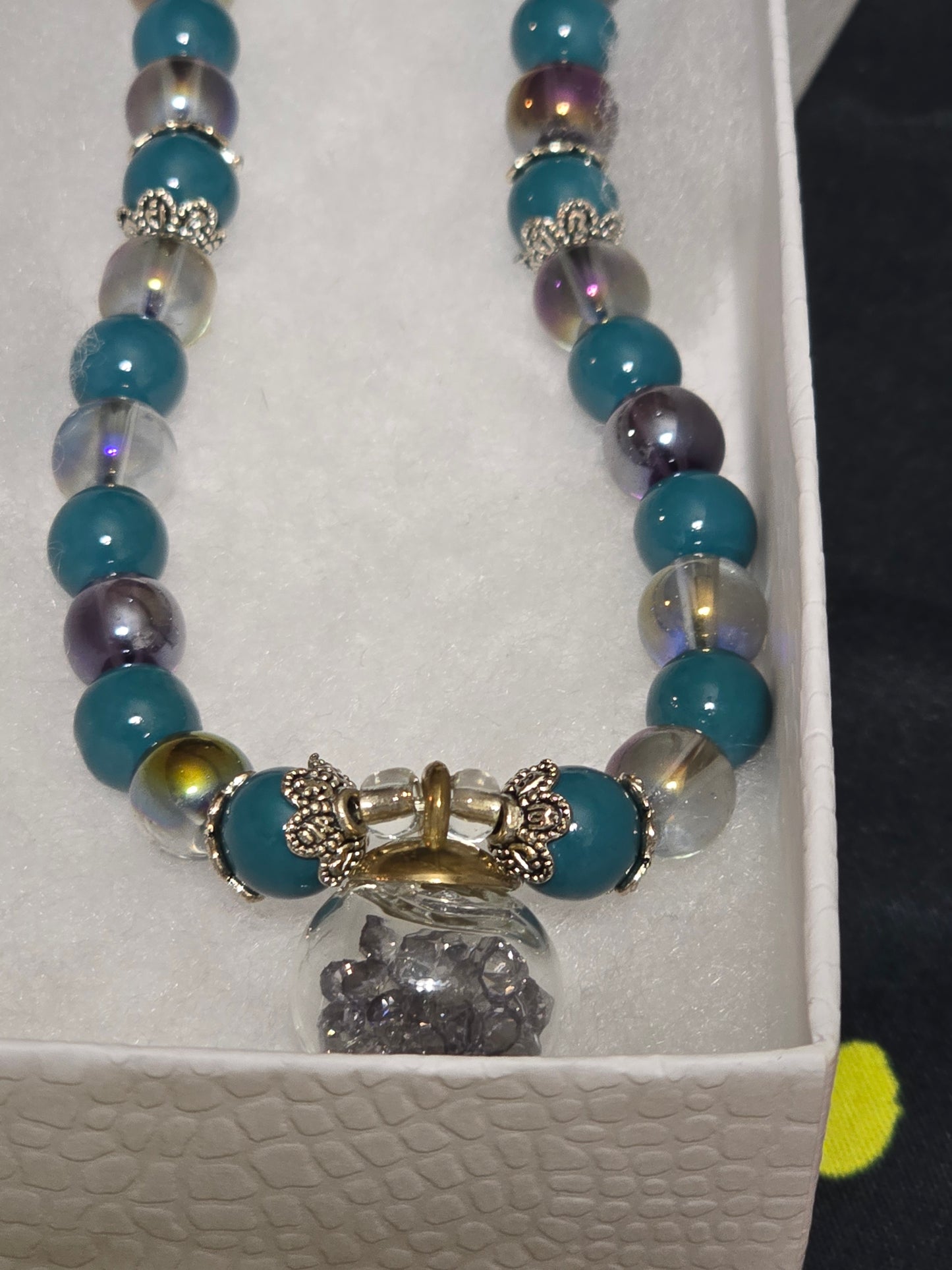 Crystal charm necklace