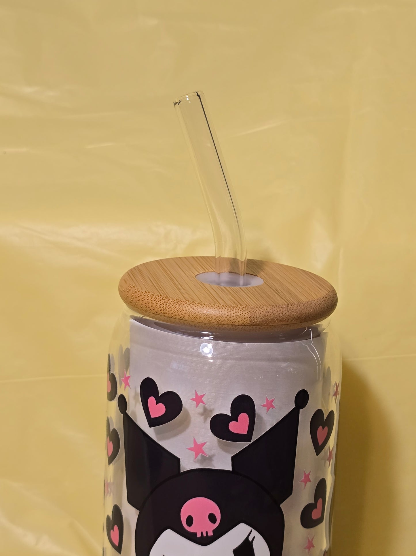 Kuromi 16 oz. Glass cup