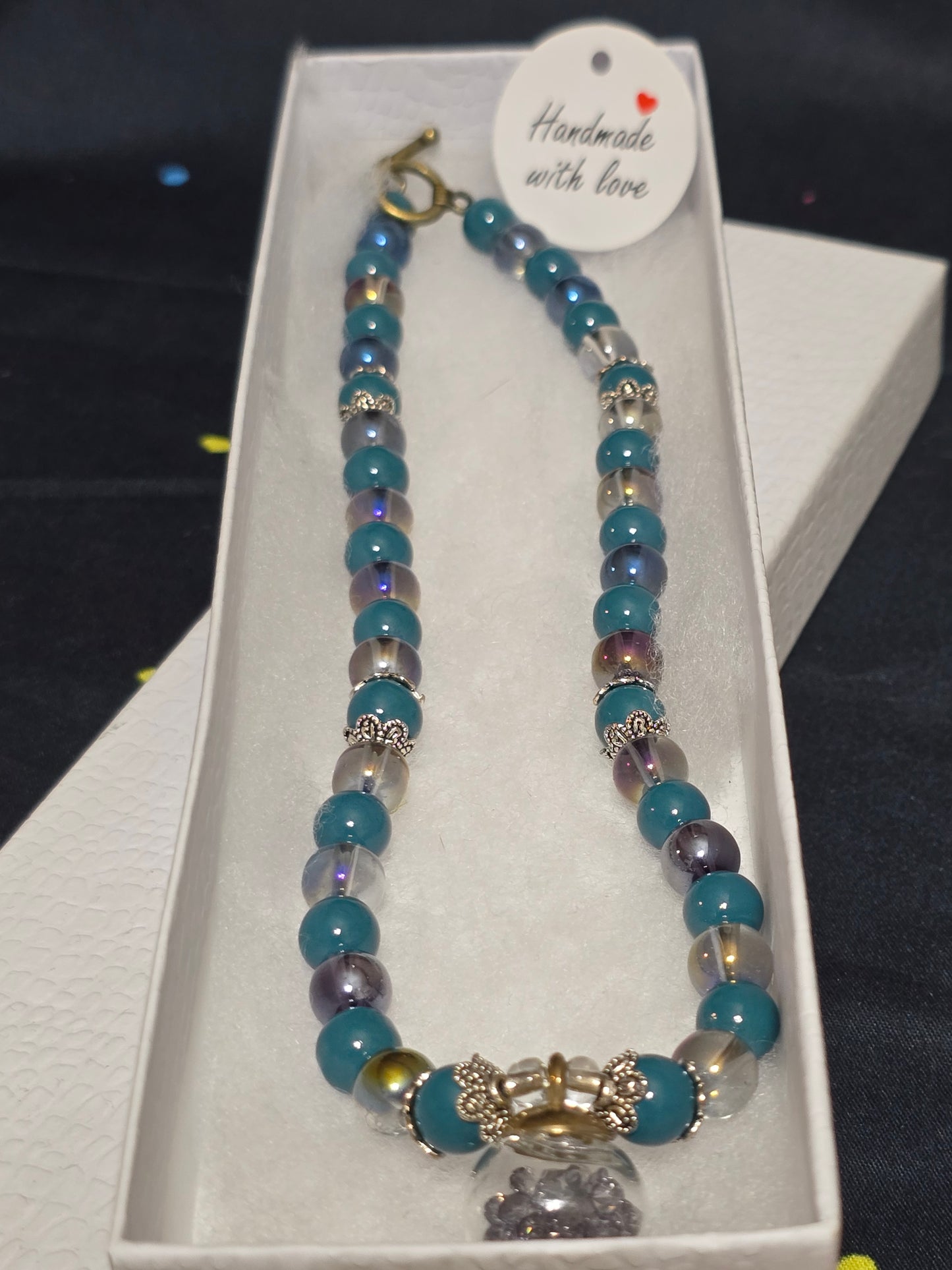 Crystal charm necklace