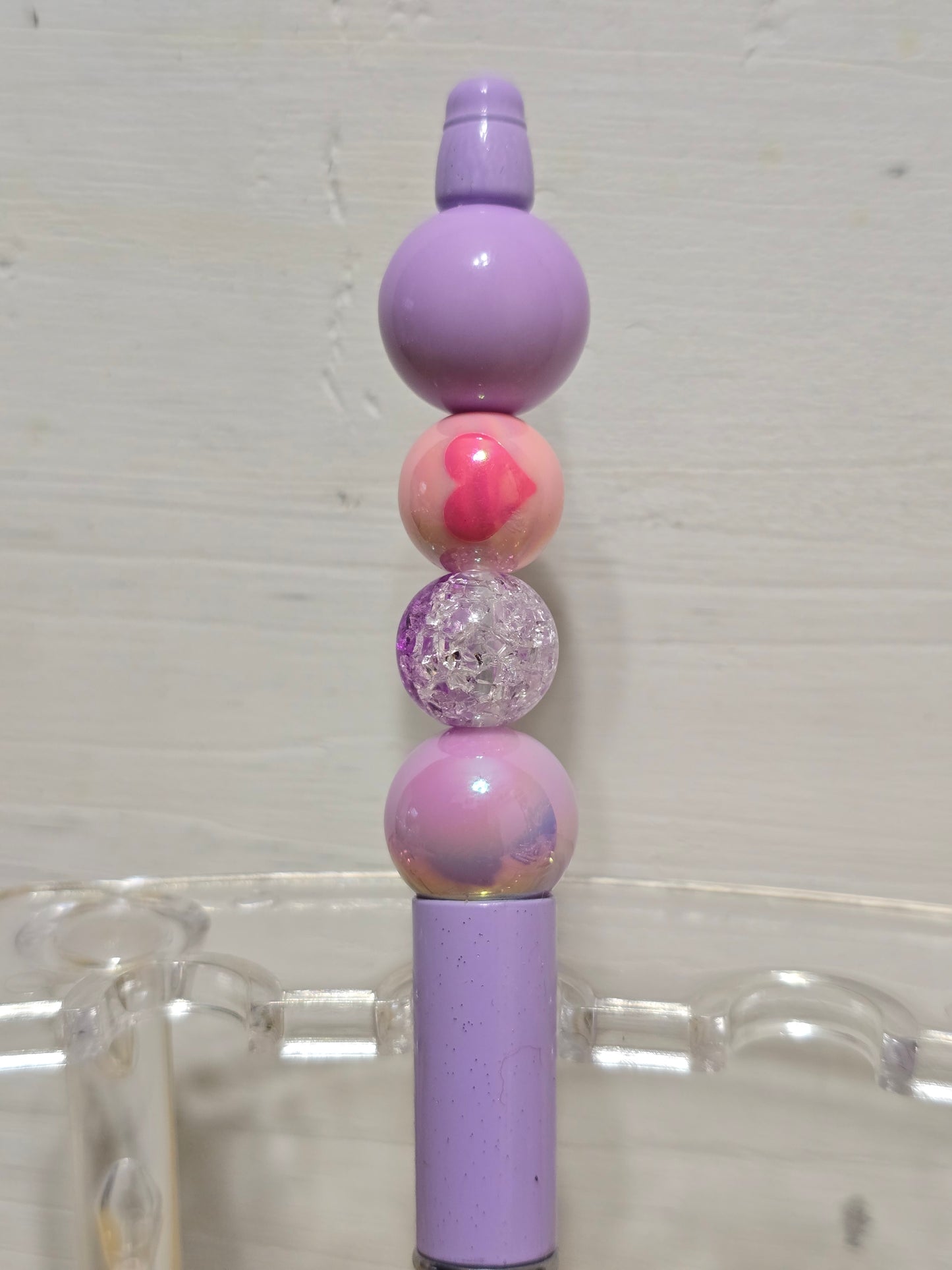 Purple bubblegum beaded pens