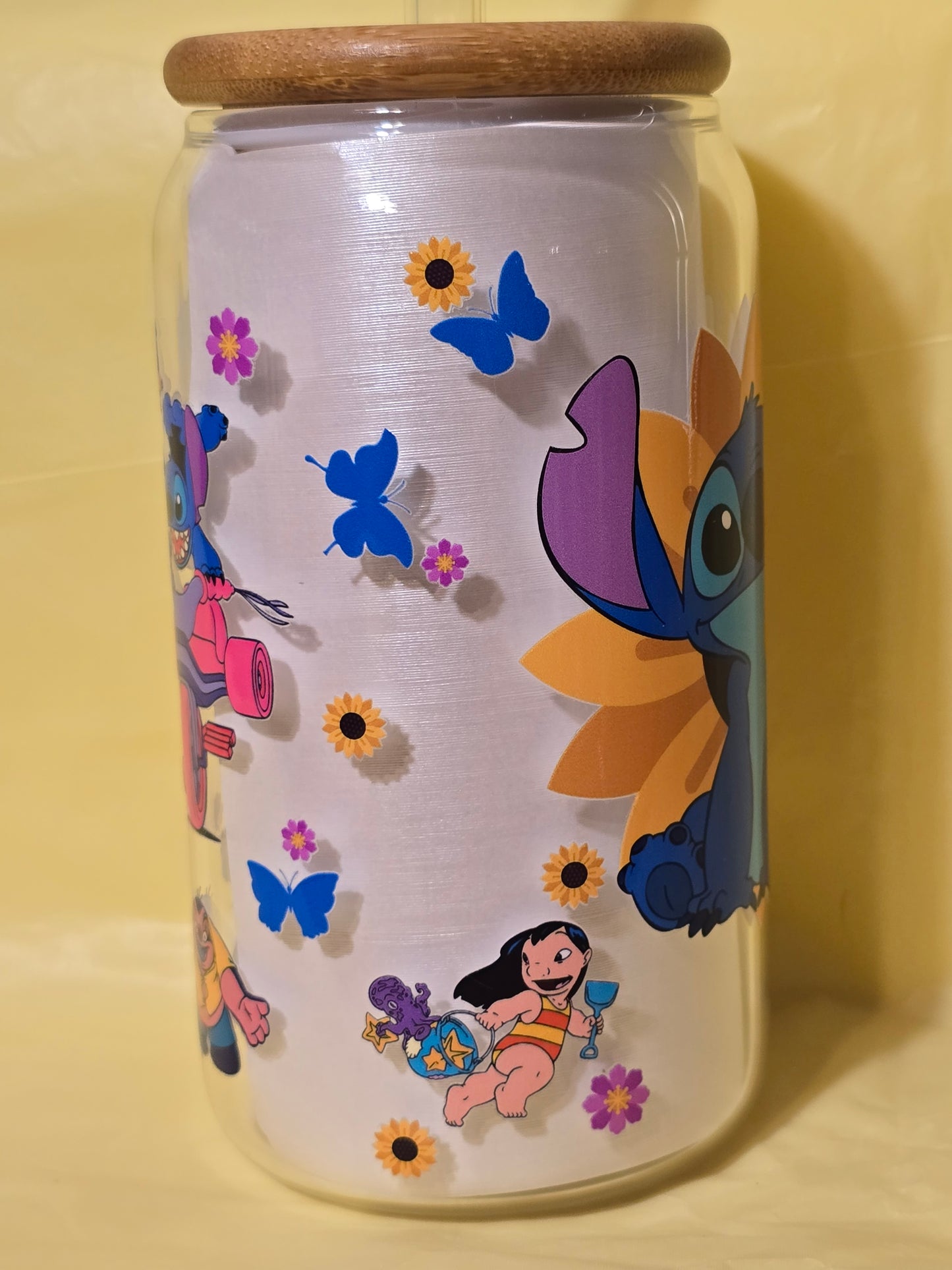 16 oz. Glass Stitch cup