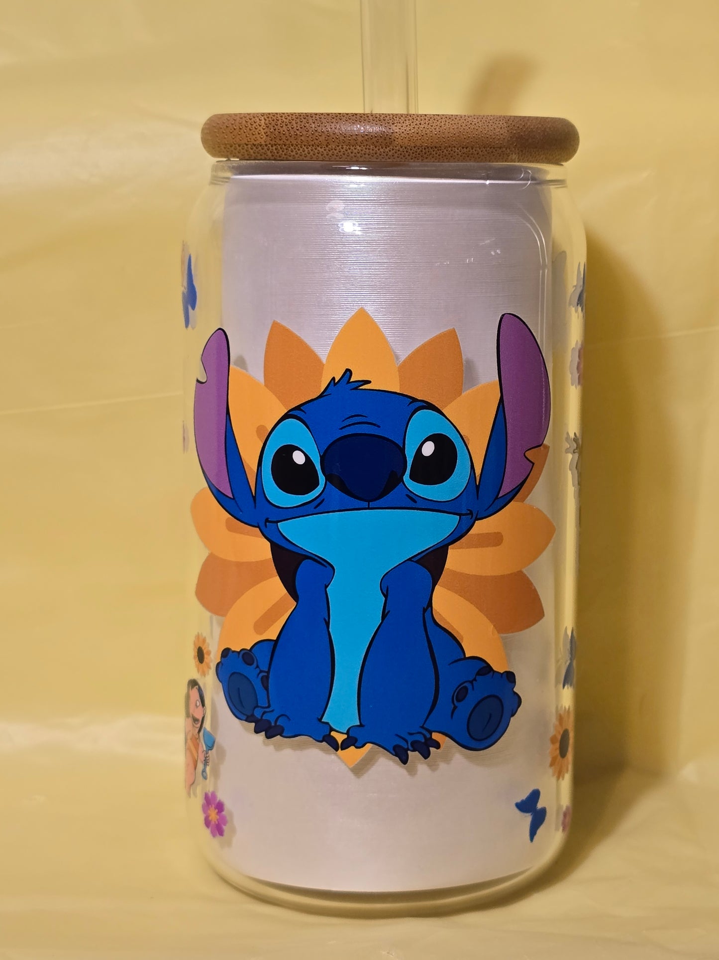 16 oz. Glass Stitch cup