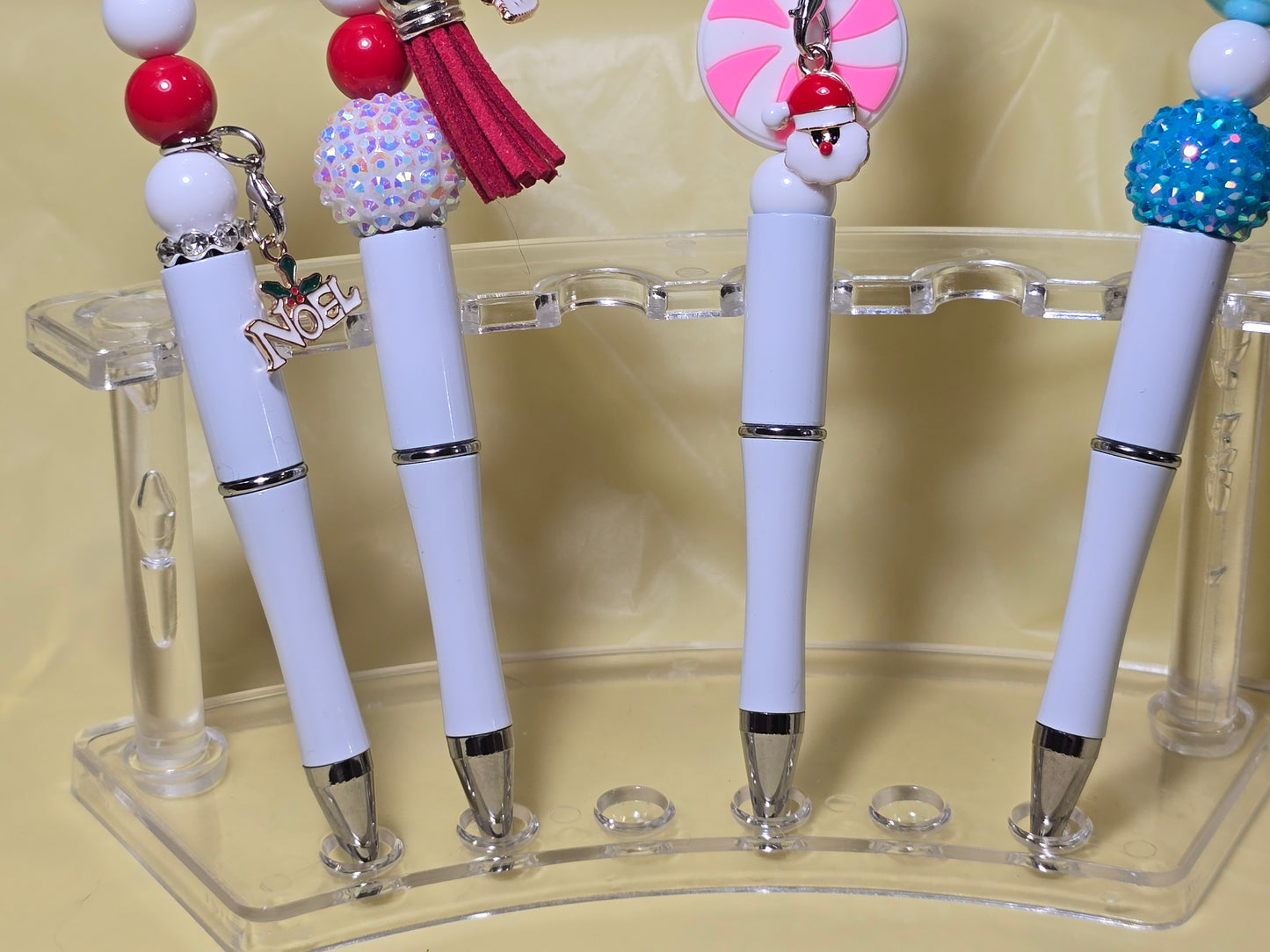 Christmas bubblegum beaded pens