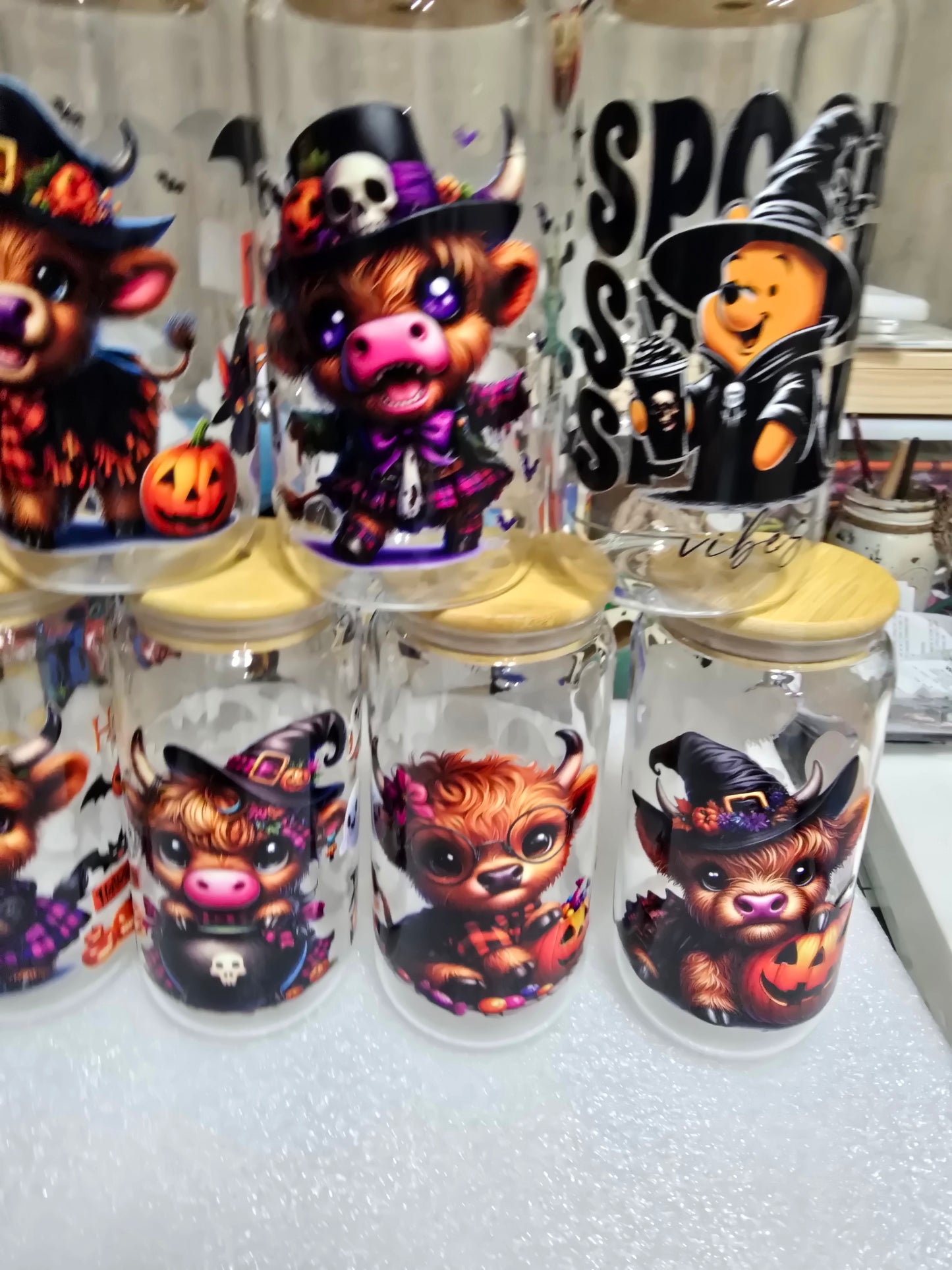 Halloween 16 oz. Glass cups