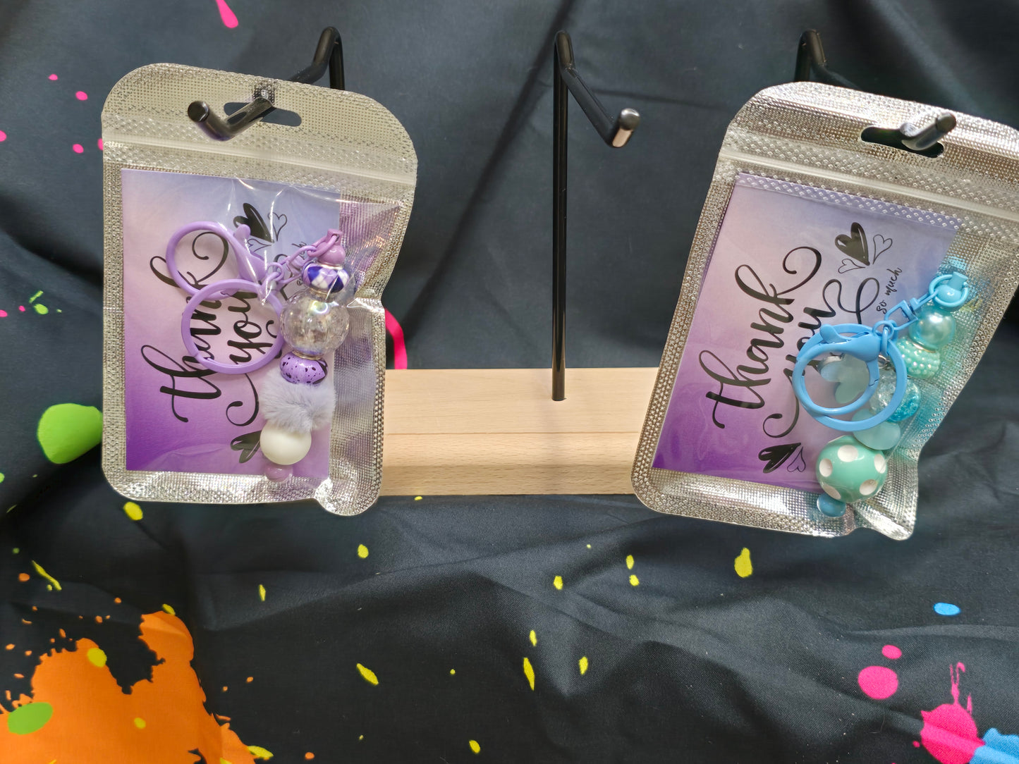 Bubblegum beaded keychains