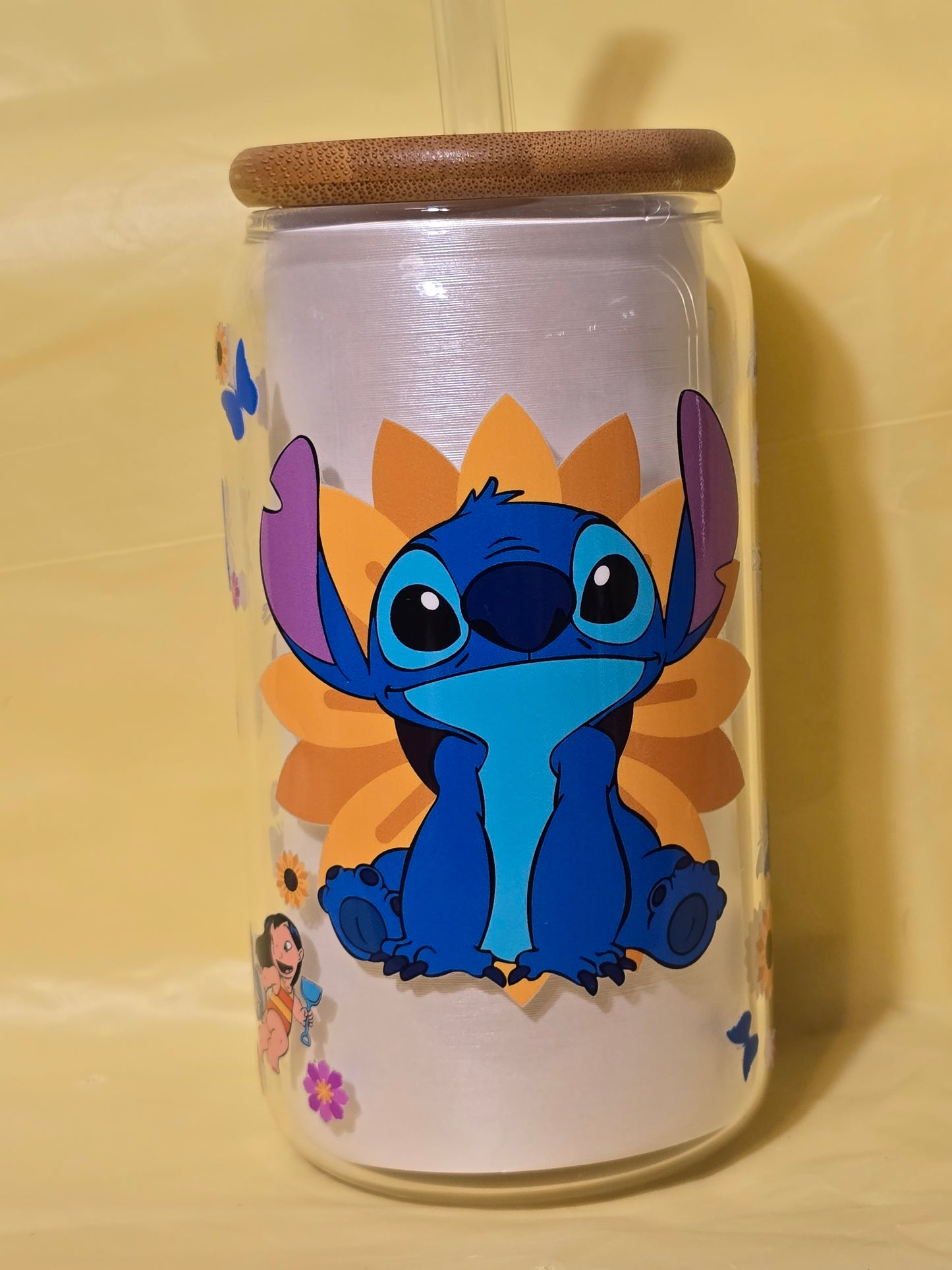 16 oz. Glass Stitch cup