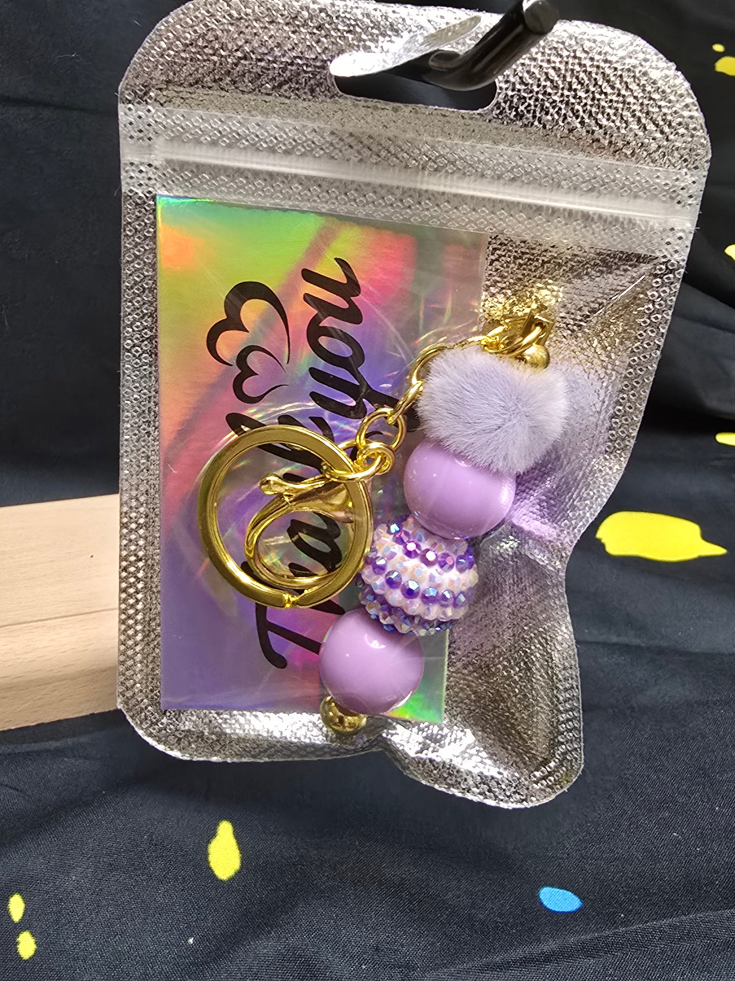 Bubblegum beaded keychains
