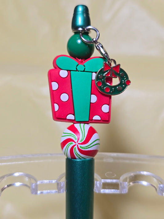 Christmas bubblegum beaded pens