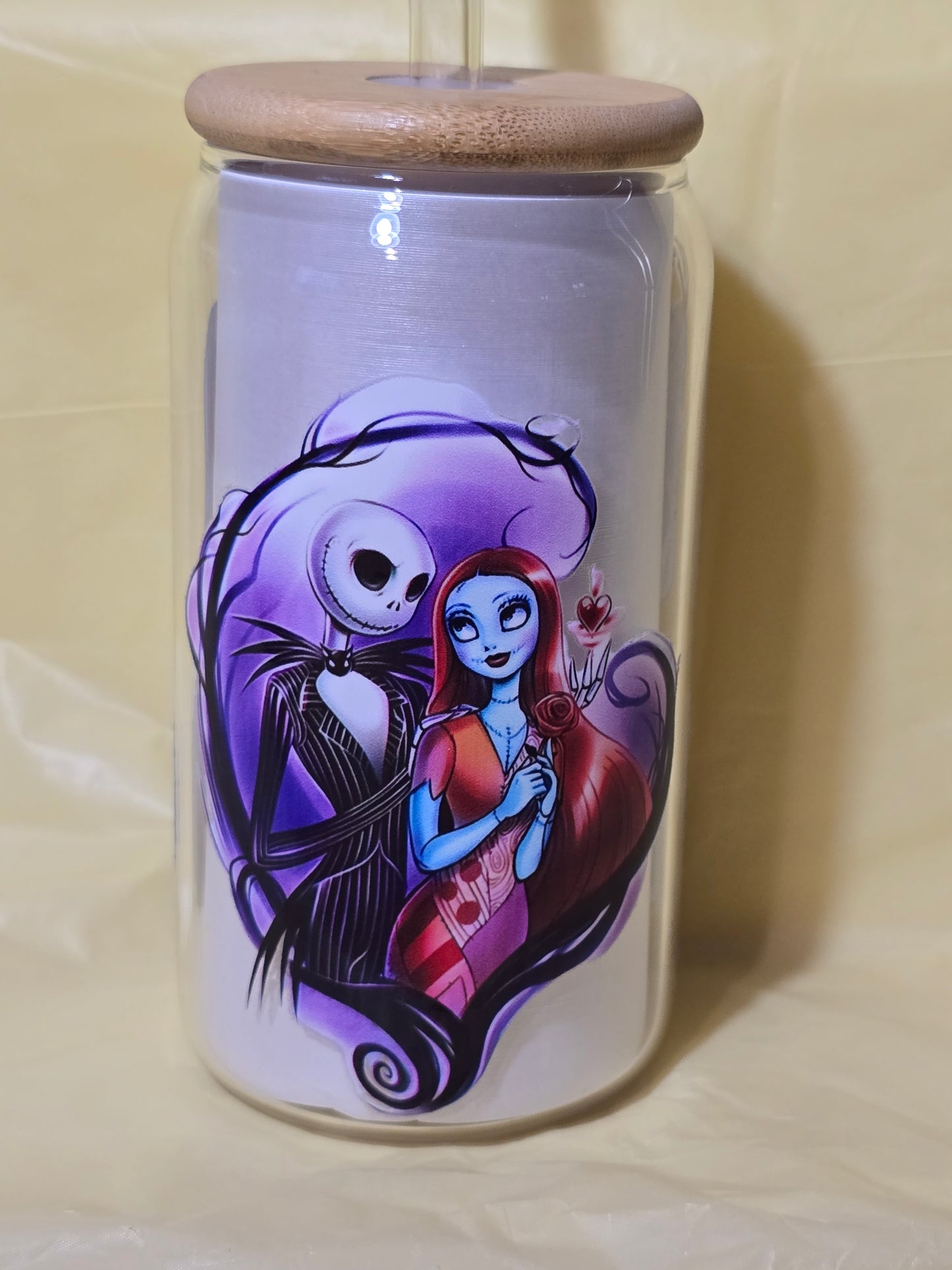 Nightmare before Christmas 16 oz. Glass cup