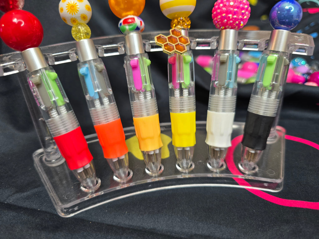 Multi-ink bubblegum beaded pens