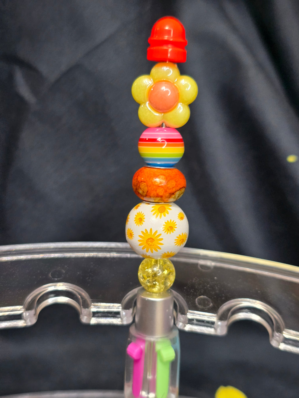 Multi-ink bubblegum beaded pens