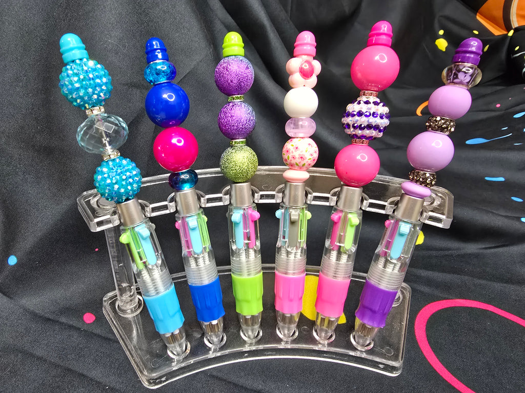 Multi-ink bubblegum beaded pens