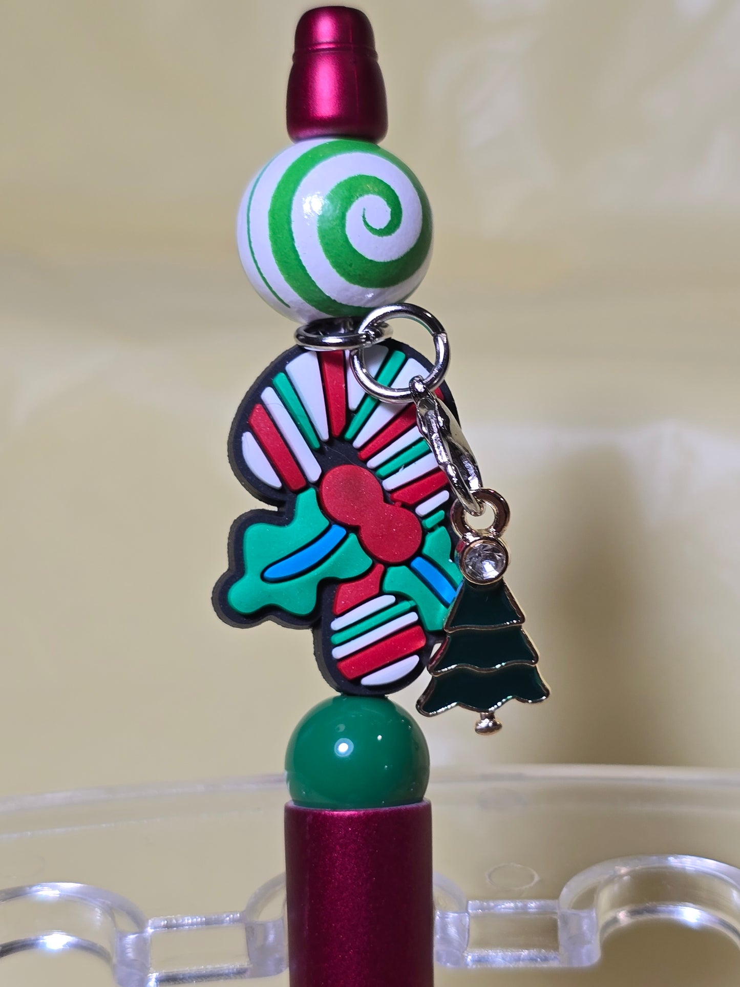 Christmas bubblegum beaded pens