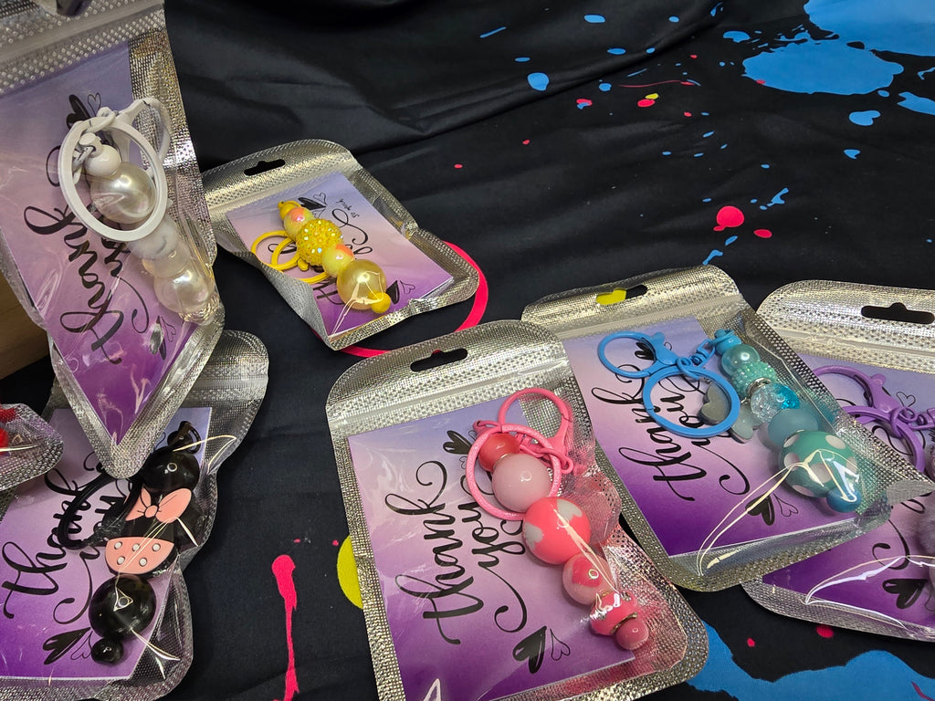 Bubblegum beaded keychains