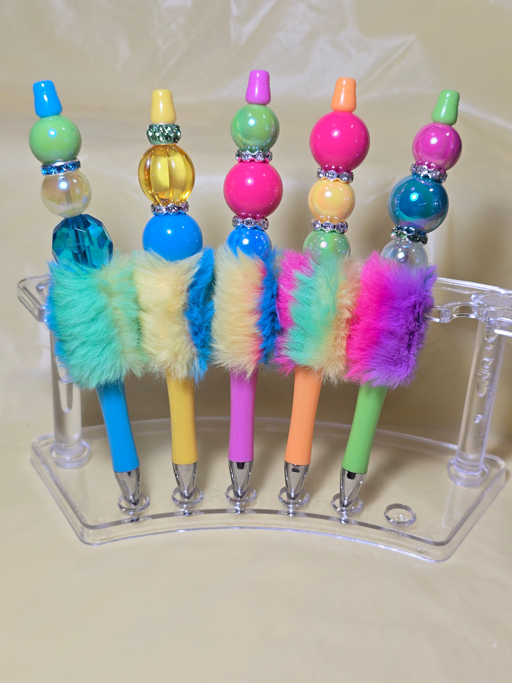 Colorful fuzzy pens
