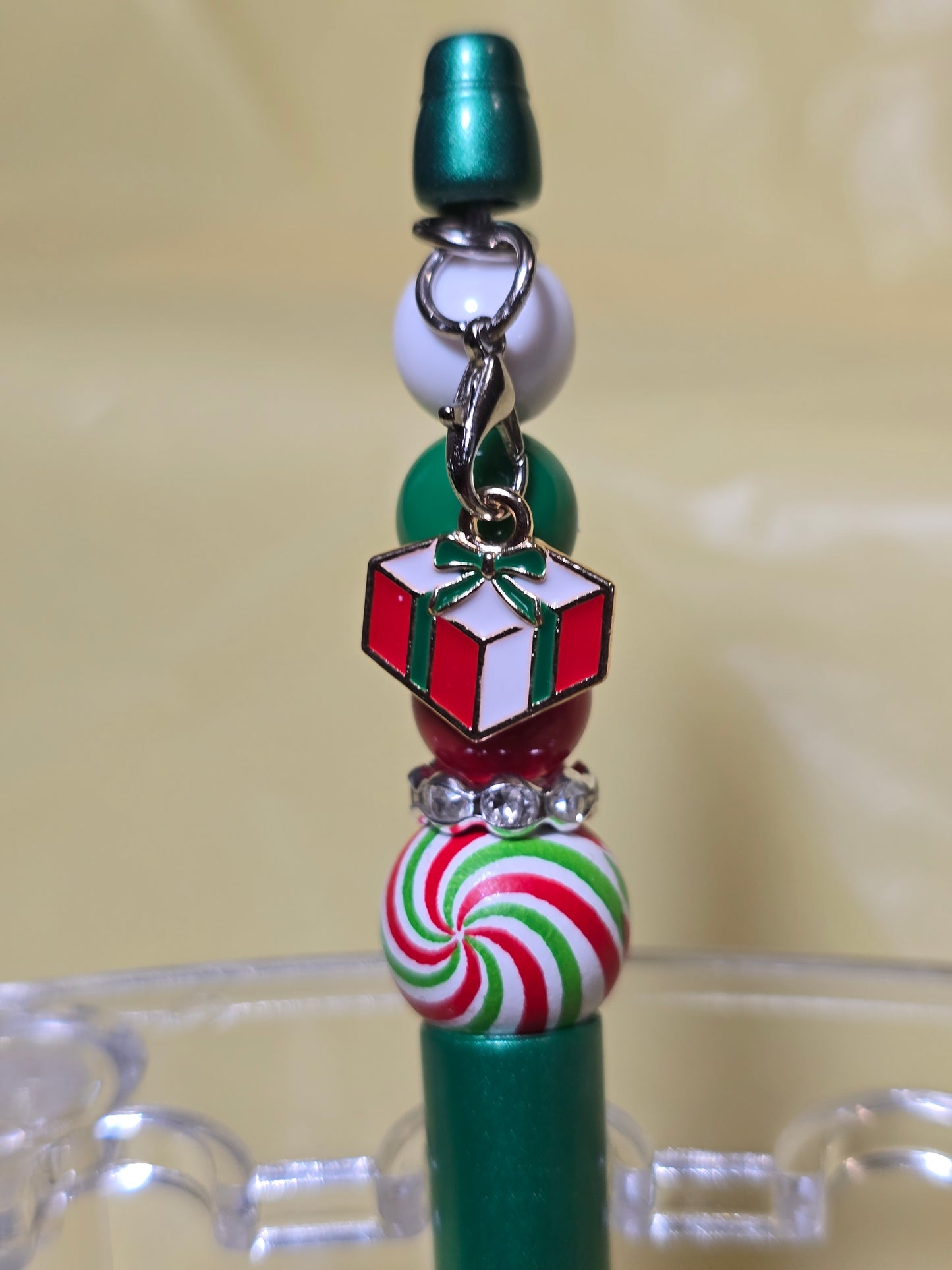 Christmas bubblegum beaded pens