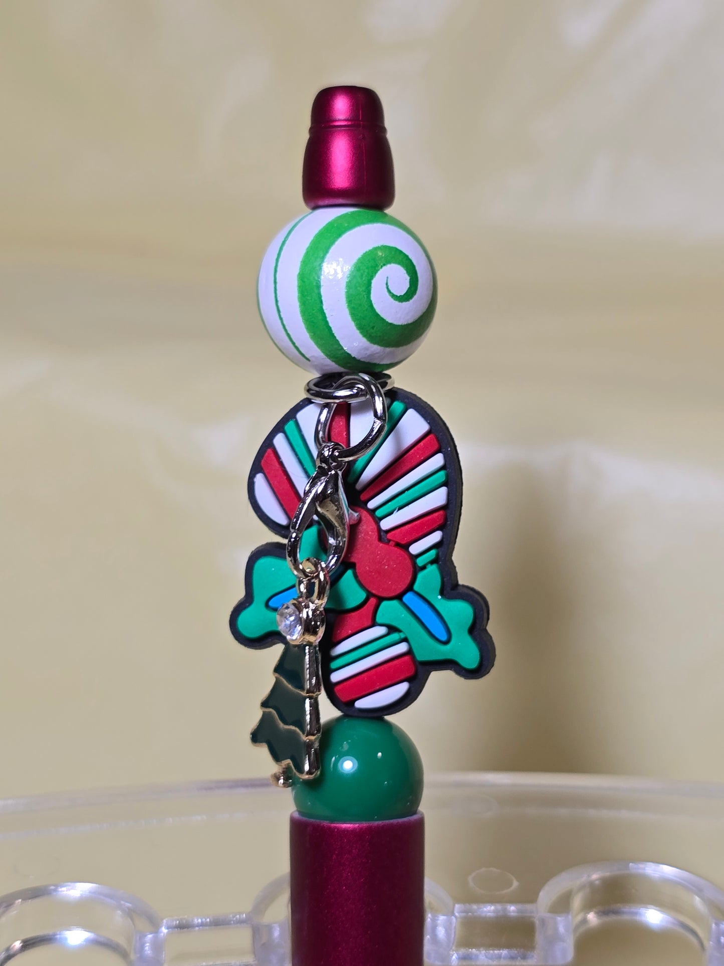 Christmas bubblegum beaded pens