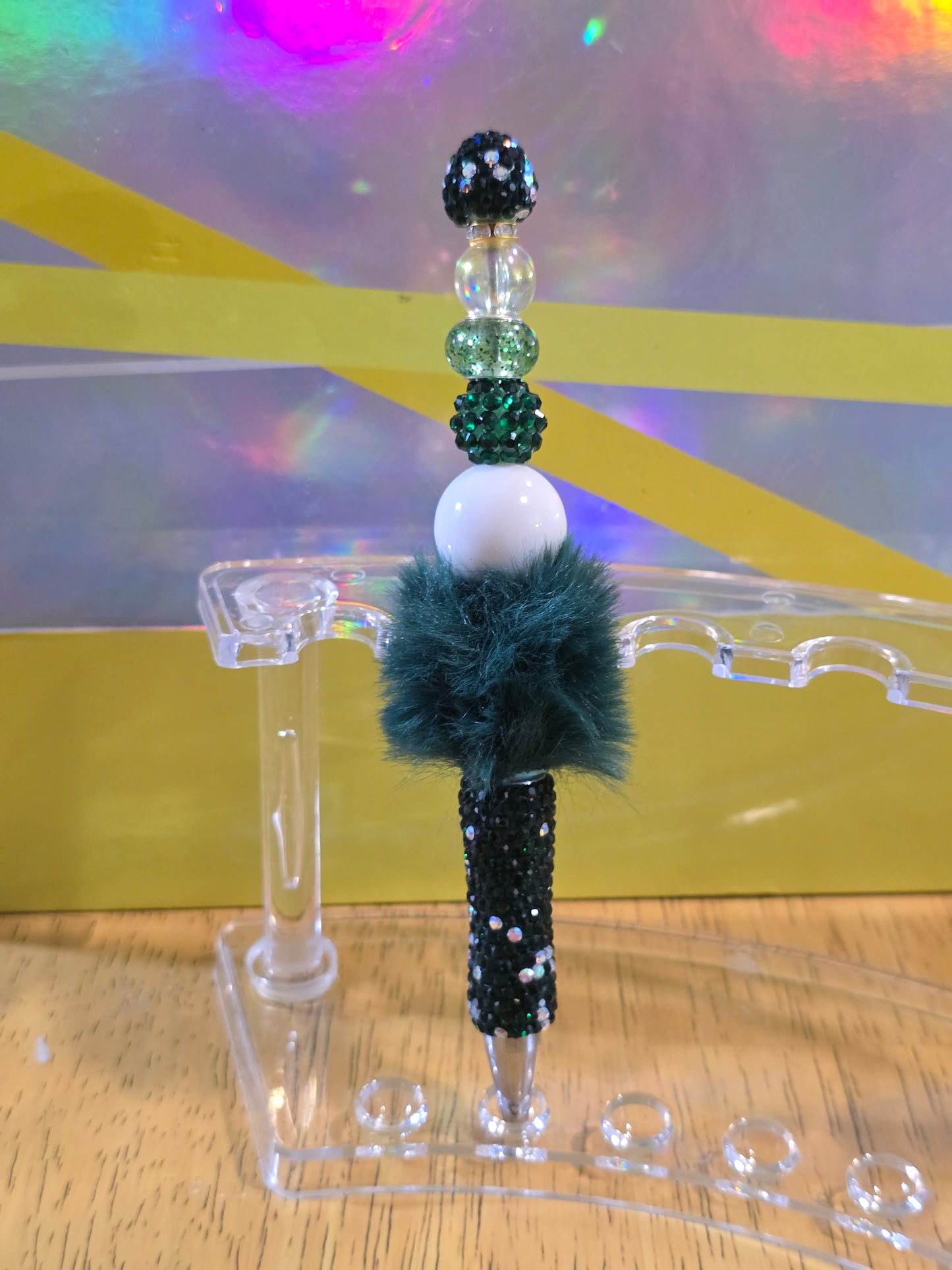 Fuzzy sparkly pens