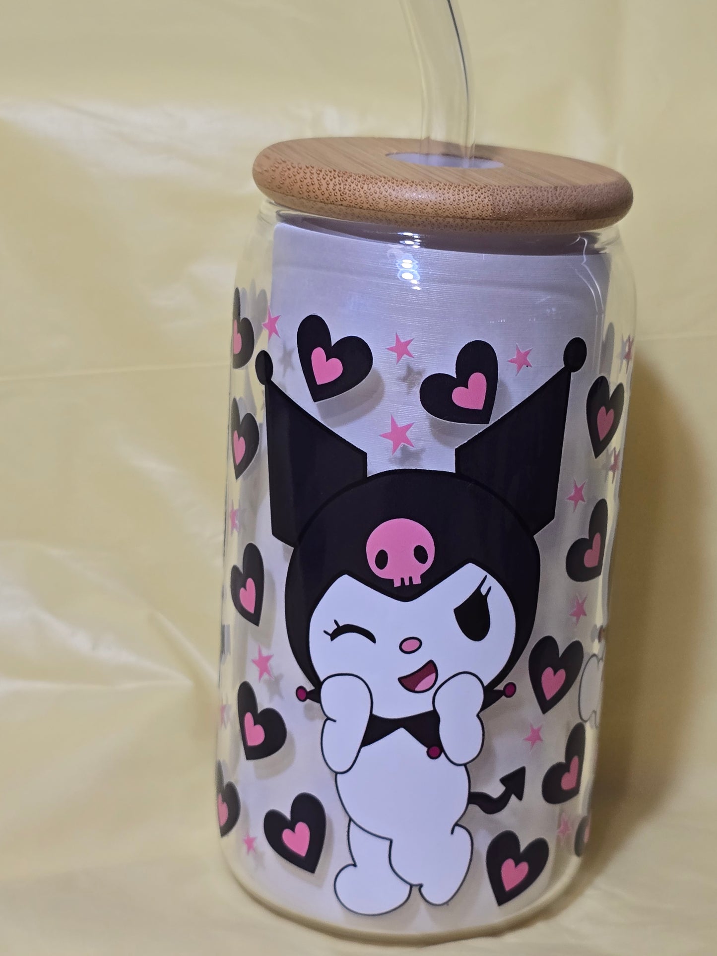 Kuromi 16 oz. Glass cup