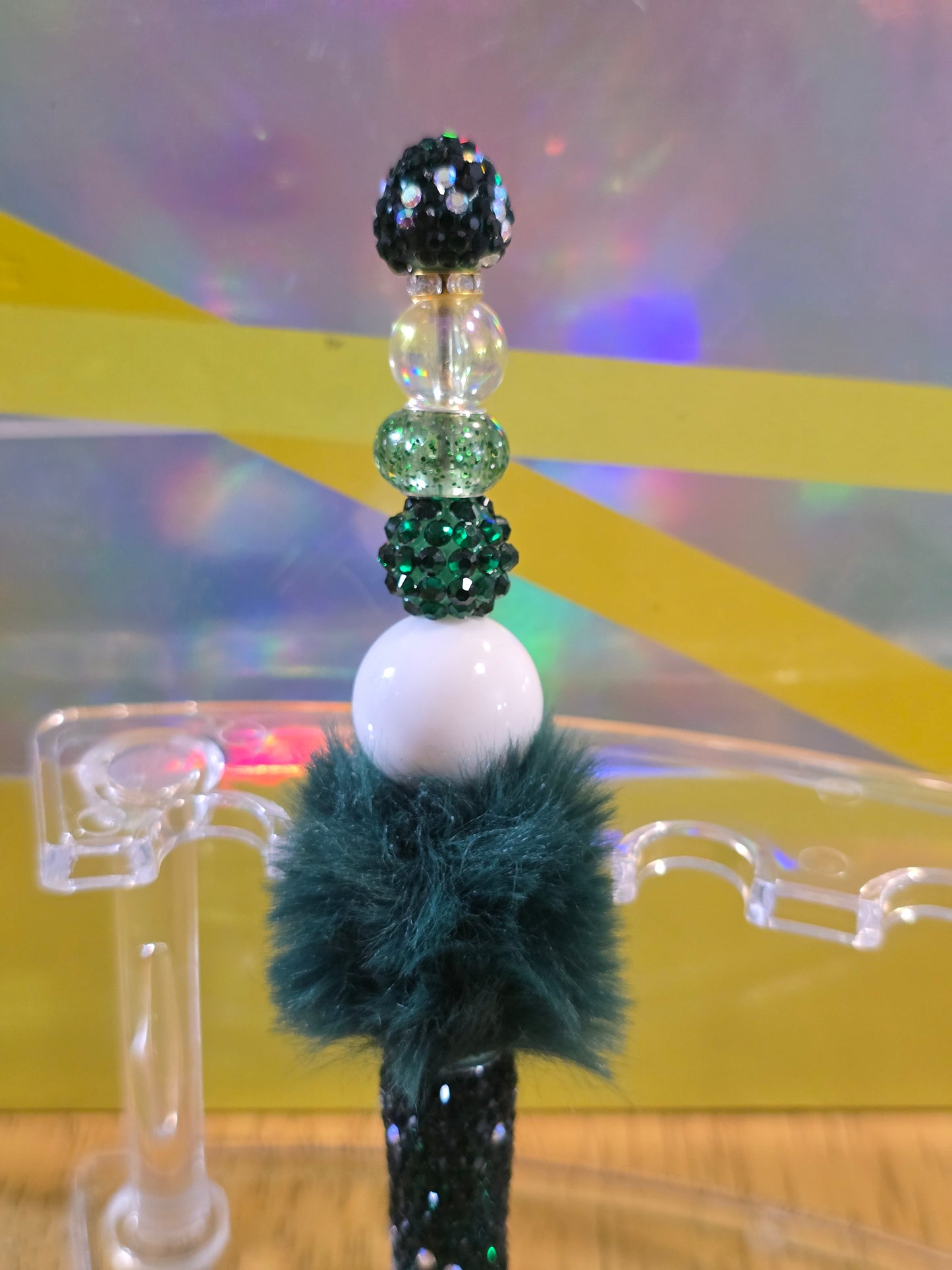 Fuzzy sparkly pens