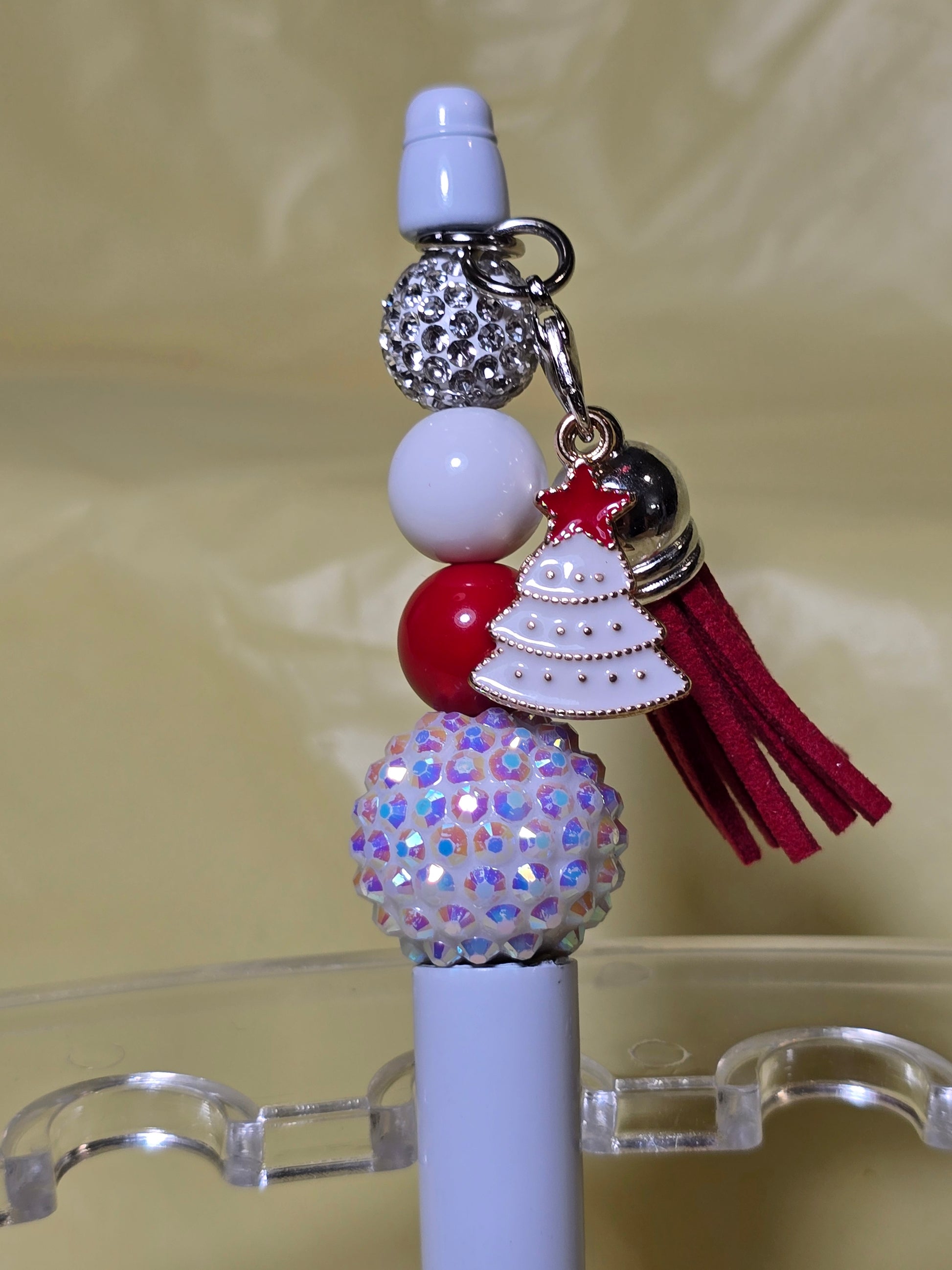 Christmas bubblegum beaded pens