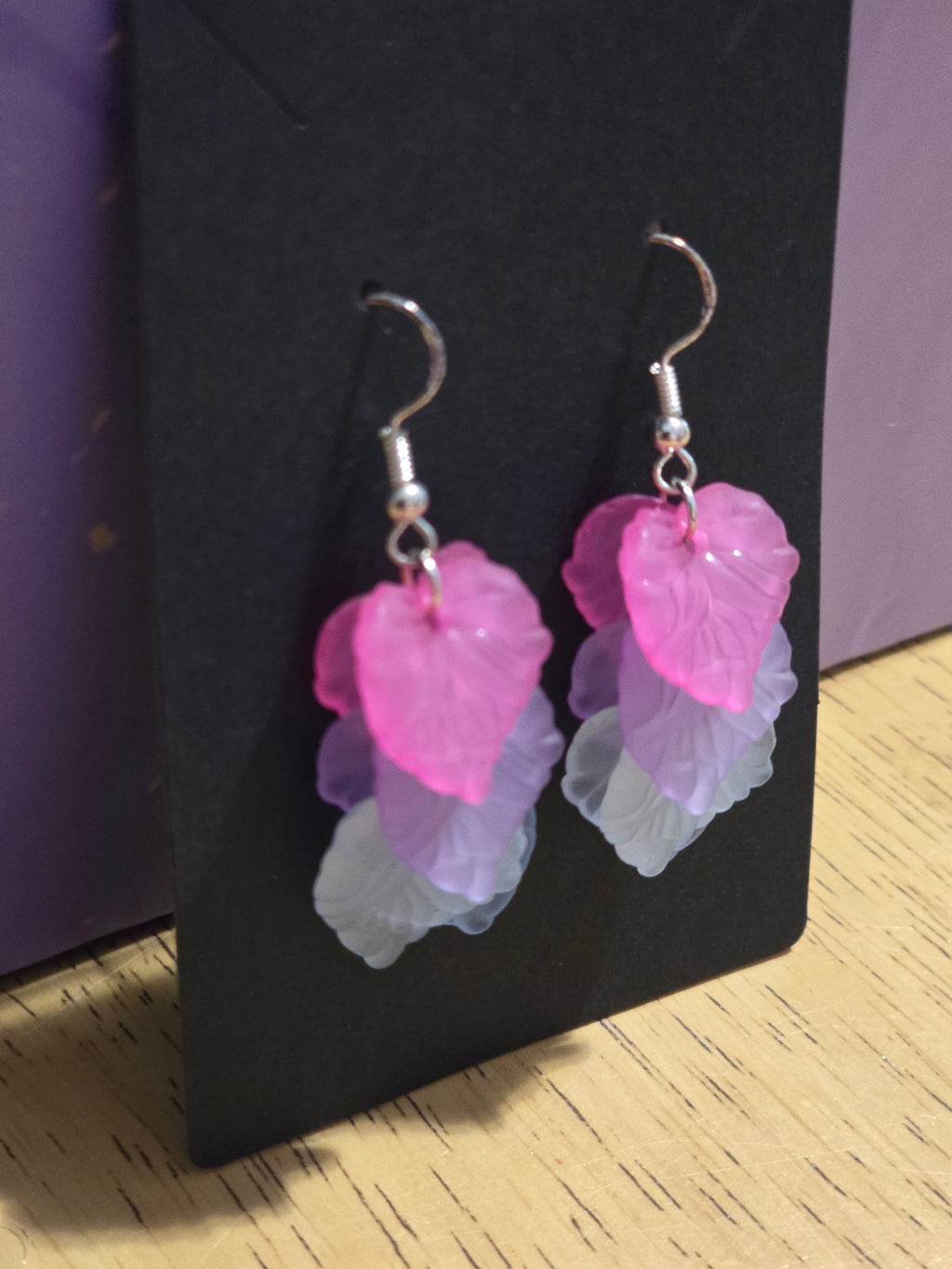 Flower petals earrings