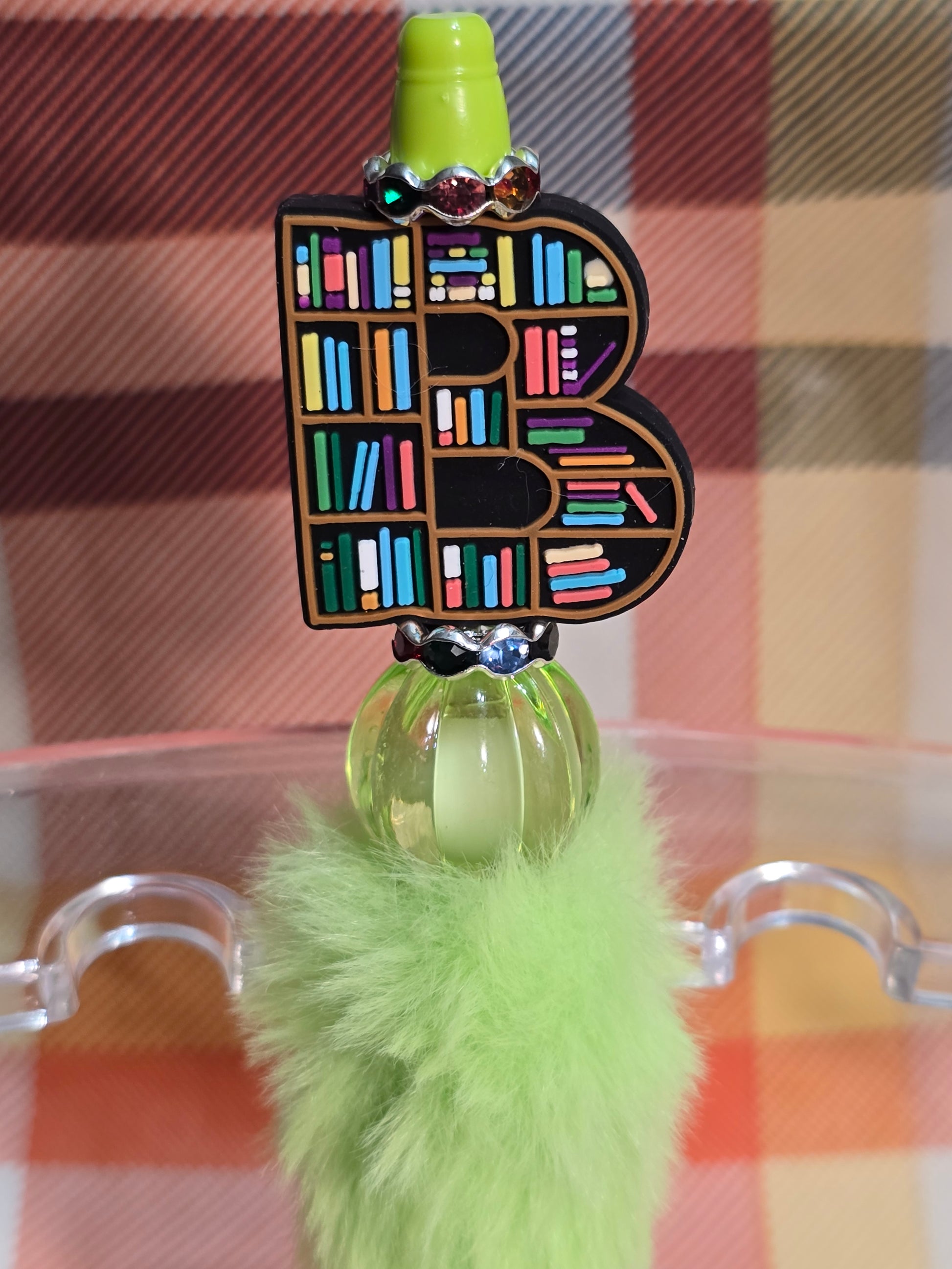 Fuzzy bubblegum beaded pens